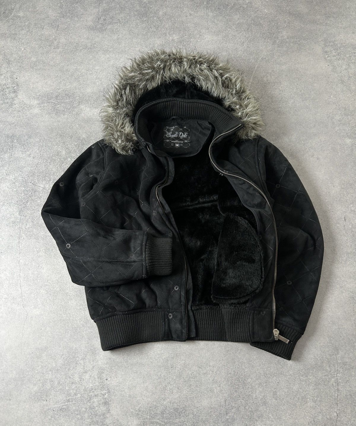 Southpole South Pole Fur y2k genuine leather bombers jacket mens Size US M / EU 48-50 / 2 - 2 Thumbnail