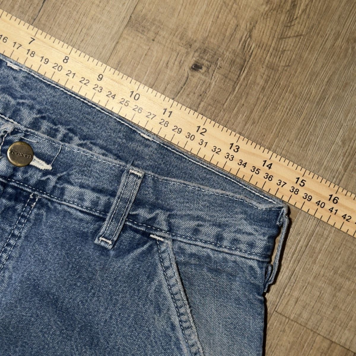 Carhartt Vintage 90s Carhartt Flannel Lined Mid Wash Carpenter Jeans Size US 30 / EU 46 - 4 Thumbnail