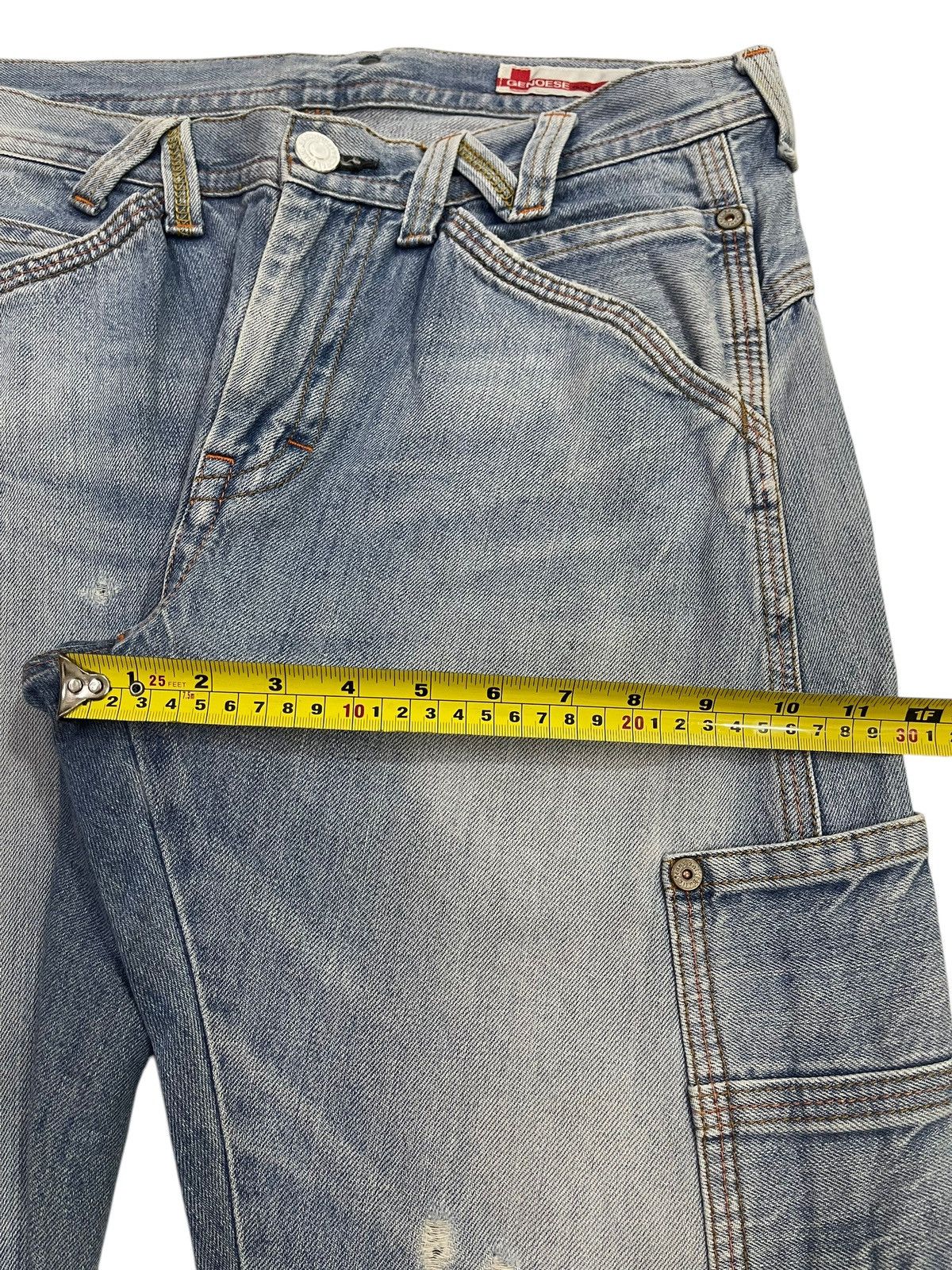 14th Addiction Vintage Japanese Brand Genoese Faded Wash Style Loose Jeans Size US 32 / EU 48 - 15 Thumbnail