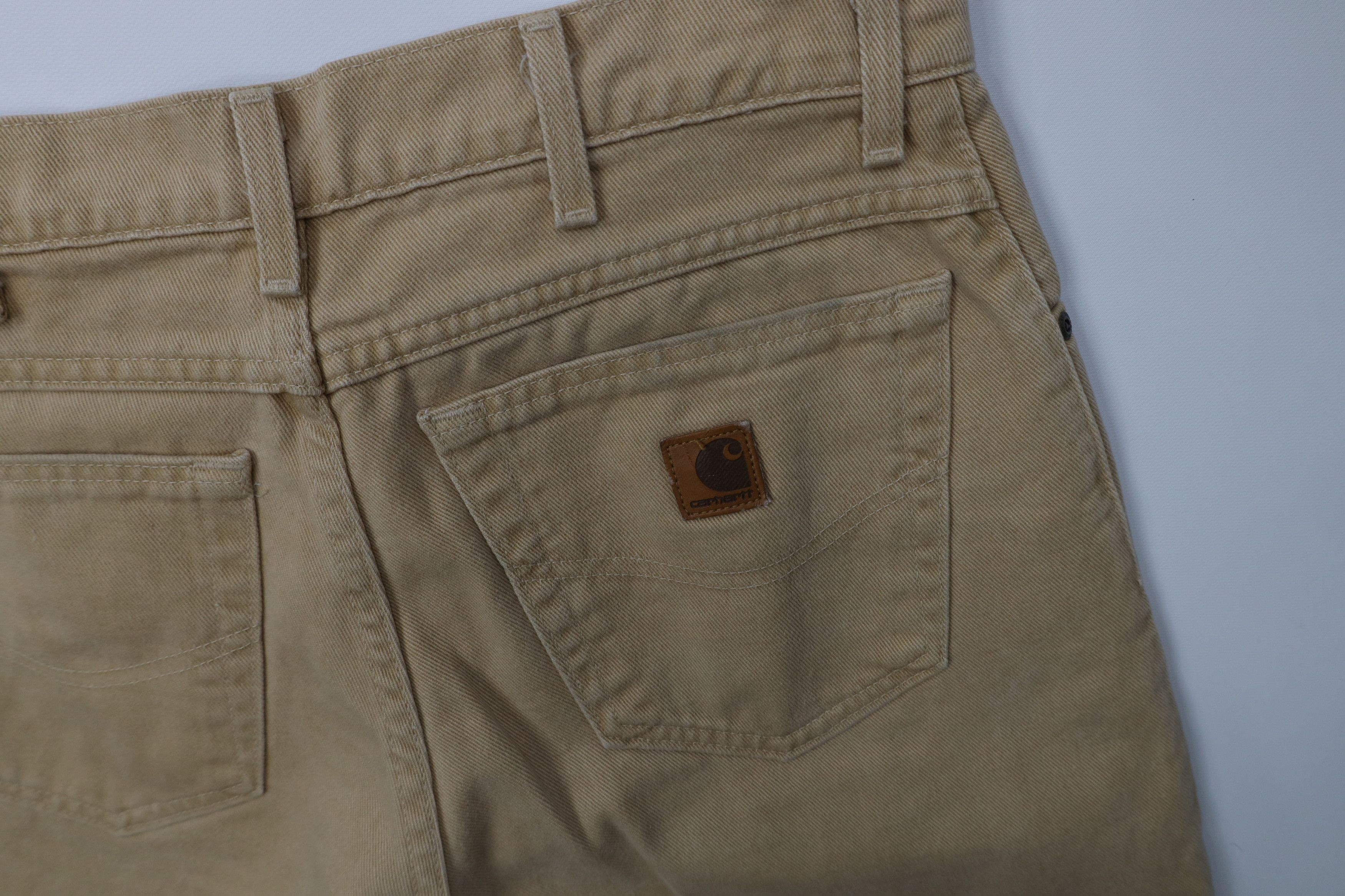 Carhartt Vintage 90s Carhartt Wide Leg Denim Jeans Wheat Brown USA Size US 34 / EU 50 - 14 Thumbnail
