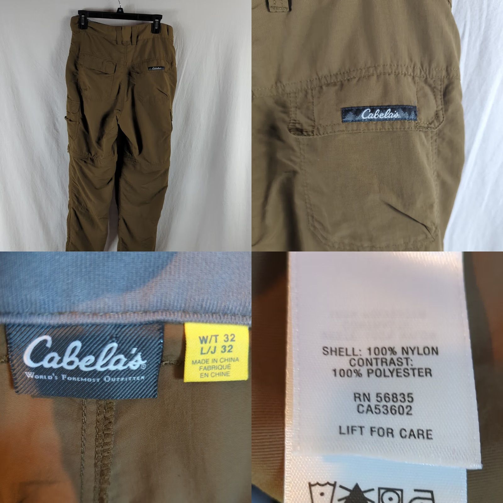 Vintage Cabela's Pants Mens 32X32 Convertible Nylon Brown Cargo Outdoor Size US 32 / EU 48 - 8 Thumbnail