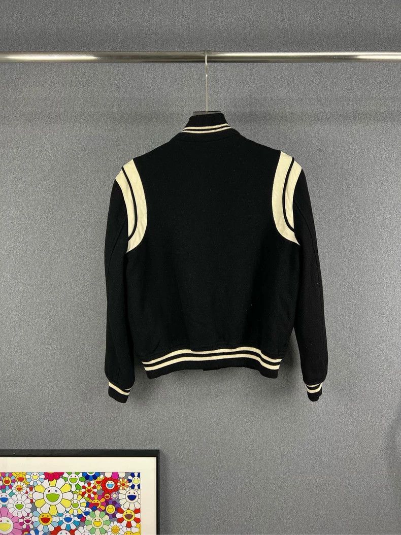 Saint Laurent Paris Saint Laurent SLP Black White Varsity Jacket- Size US M / EU 48-50 / 2 - 2 Thumbnail