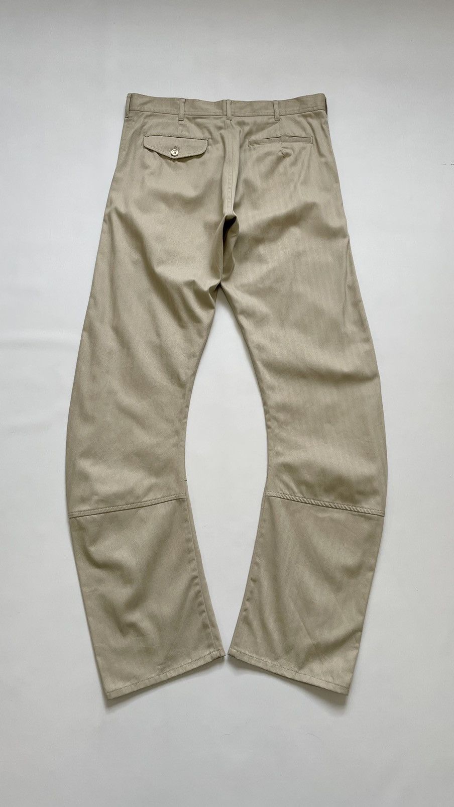 Comme des Garcons Beige ‘Curved Leg’ Utility Trousers Size US 34 / EU 50 - 14 Thumbnail