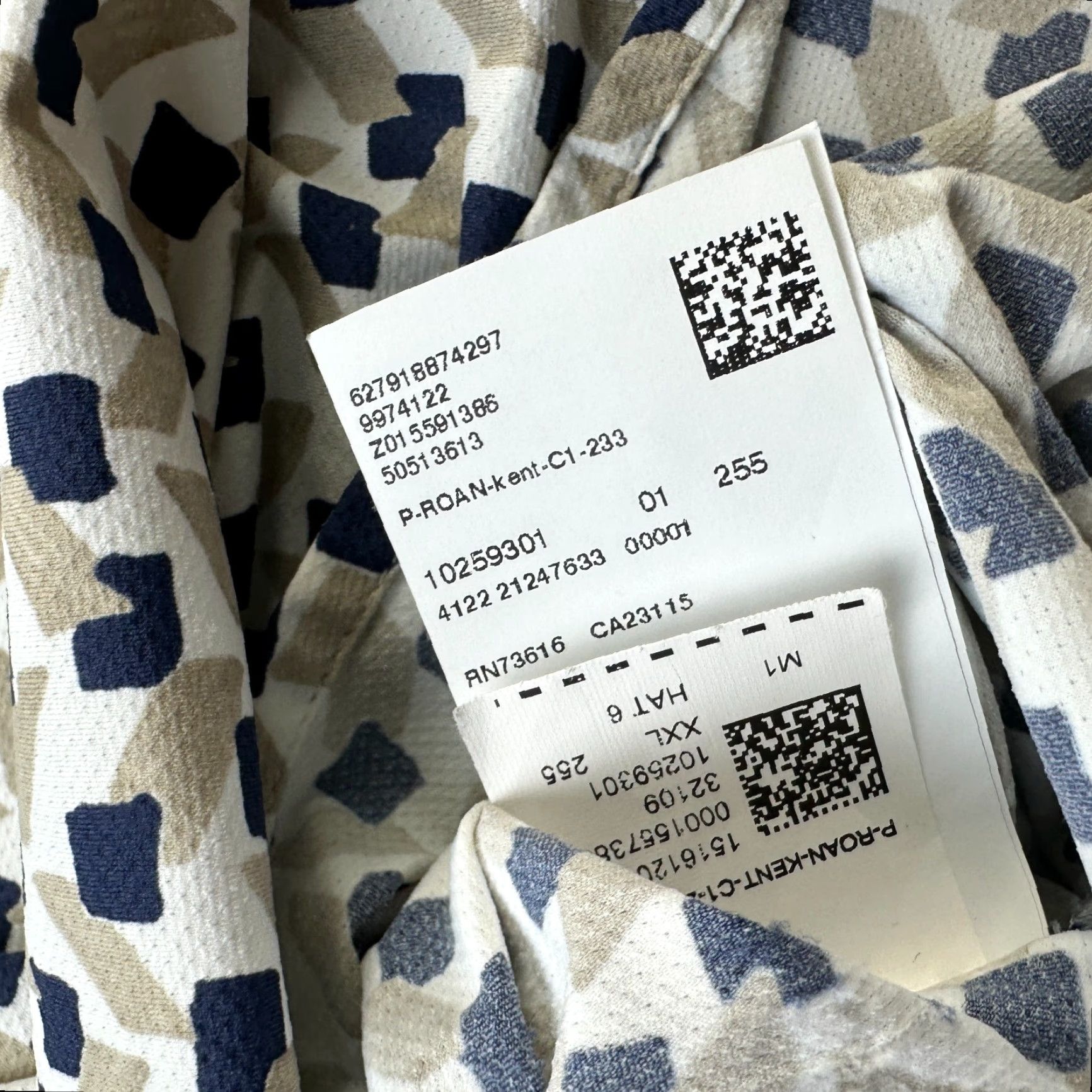 Hugo Boss HUGO BOSS Shirt Mens 2XL Button-Up Slim Fit Geometric Pattern Gray Long Sleeve Collared Casual Vintage: No Size US XXL / EU 58 / 5 - 7 Thumbnail