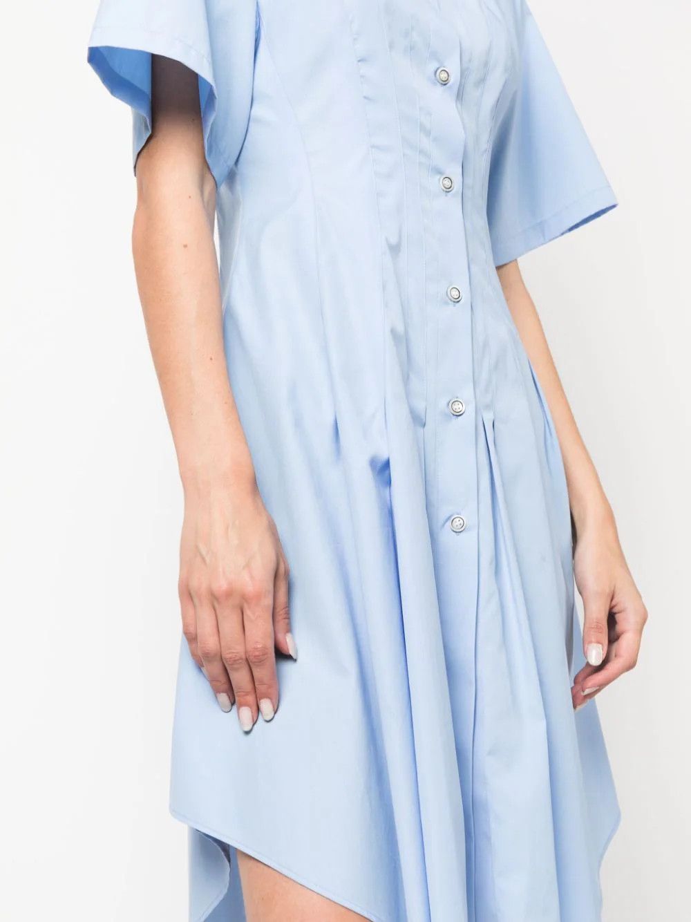 Marni o1w1db10824 Shirt Dress in Sky Blue Size M / US 6-8 / IT 42-44 - 4 Thumbnail