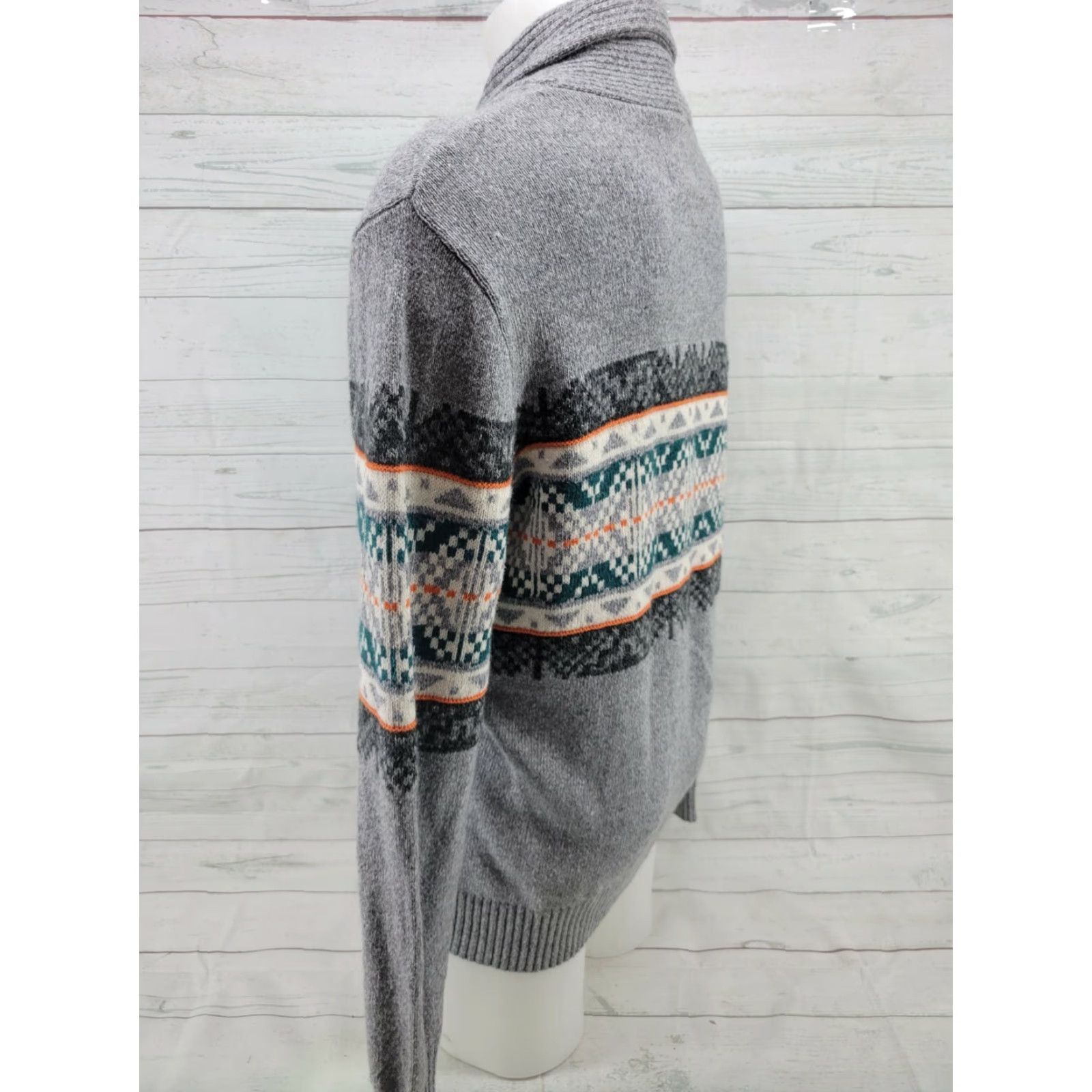 American Eagle Outfitters American Eagle Outfitters Pullover Sweater Mens Size LRG NWT 1/4 Button Gray Cotton Blend Collared 1/4 Zip MENS Size US L / EU 52-54 / 3 - 7 Thumbnail