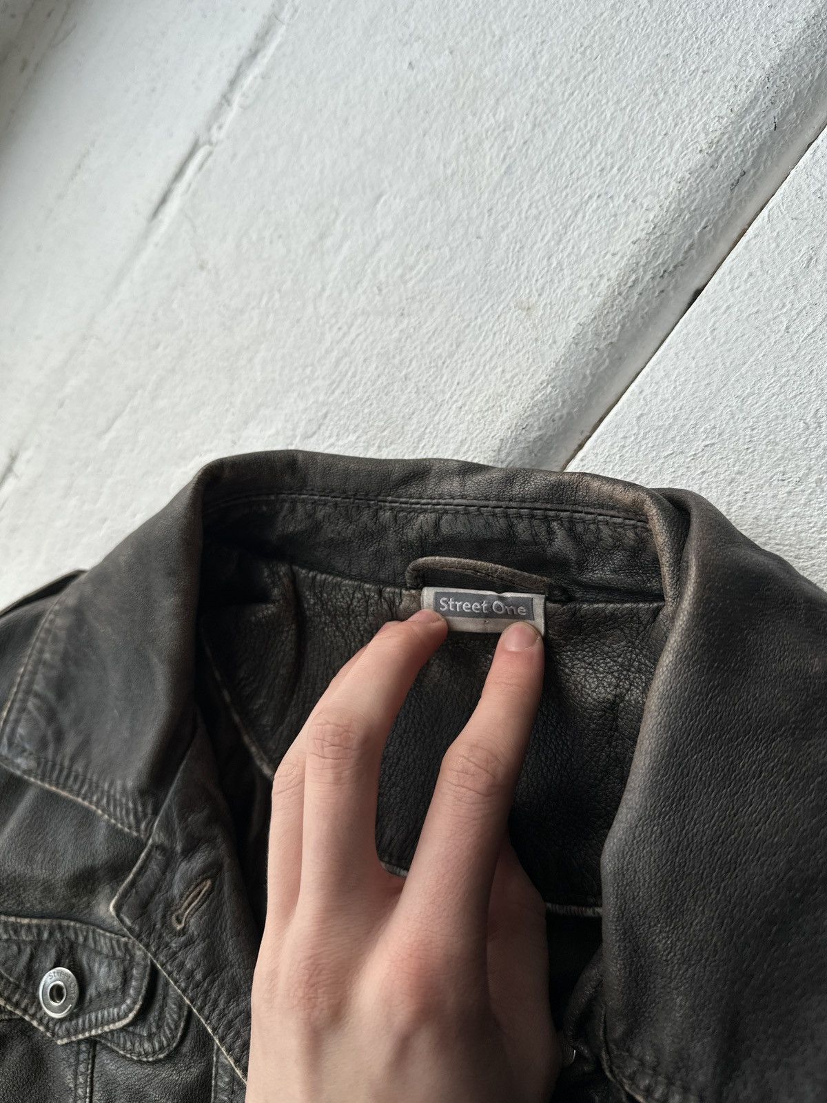 Other 🚨Y2K RICK OWENS TYPE DIRTY SLIM FIT ZIP LEATHER JACKET Size M / US 6-8 / IT 42-44 - 7 Thumbnail