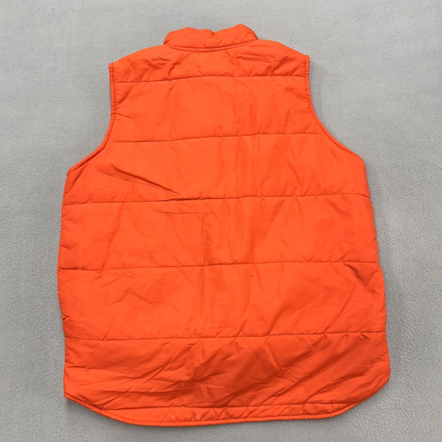 Vintage Vintage Cap'n Jac Vest Mens Large Orange Quilted Nylon Insulated Workwear Cap'n Jac Logo Pockets Front Snap Embroidered Size US L / EU 52-54 / 3 - 7 Thumbnail