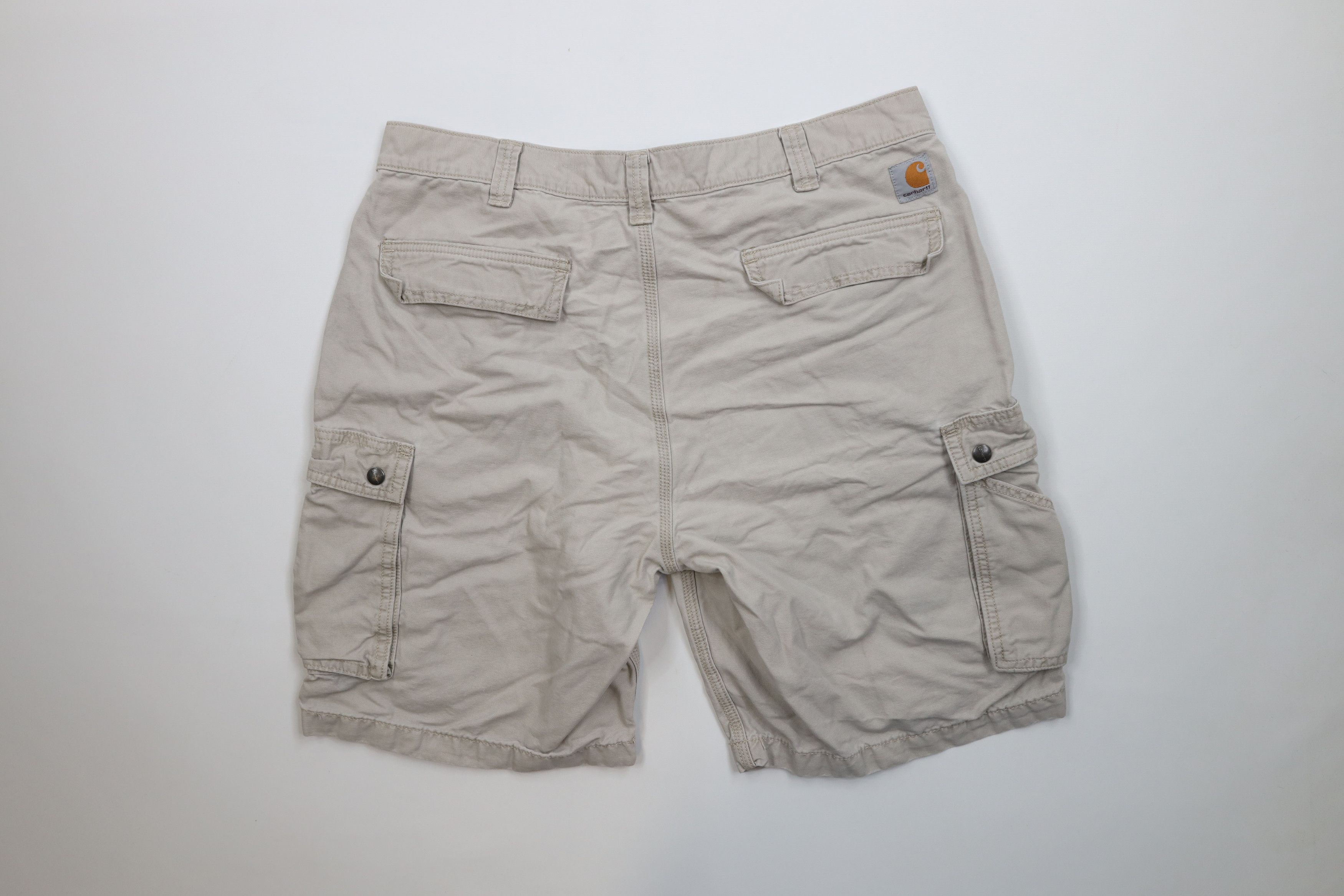 Carhartt Vintage Y2K Carhartt Relaxed Fit Cargo Shorts Beige Cotton Size US 38 / EU 54 - 7 Thumbnail