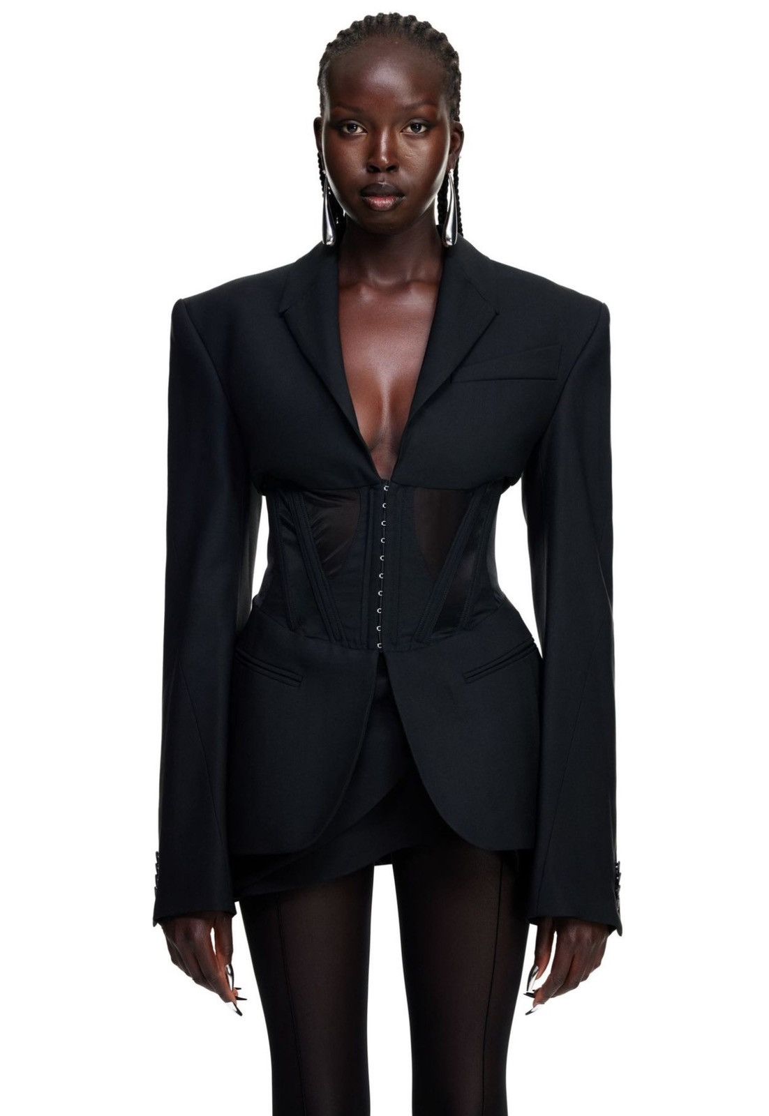 Mugler Mugler x H&M Corset Style Wool Blazer Size M / US 6-8 / IT 42-44 - 1 Thumbnail