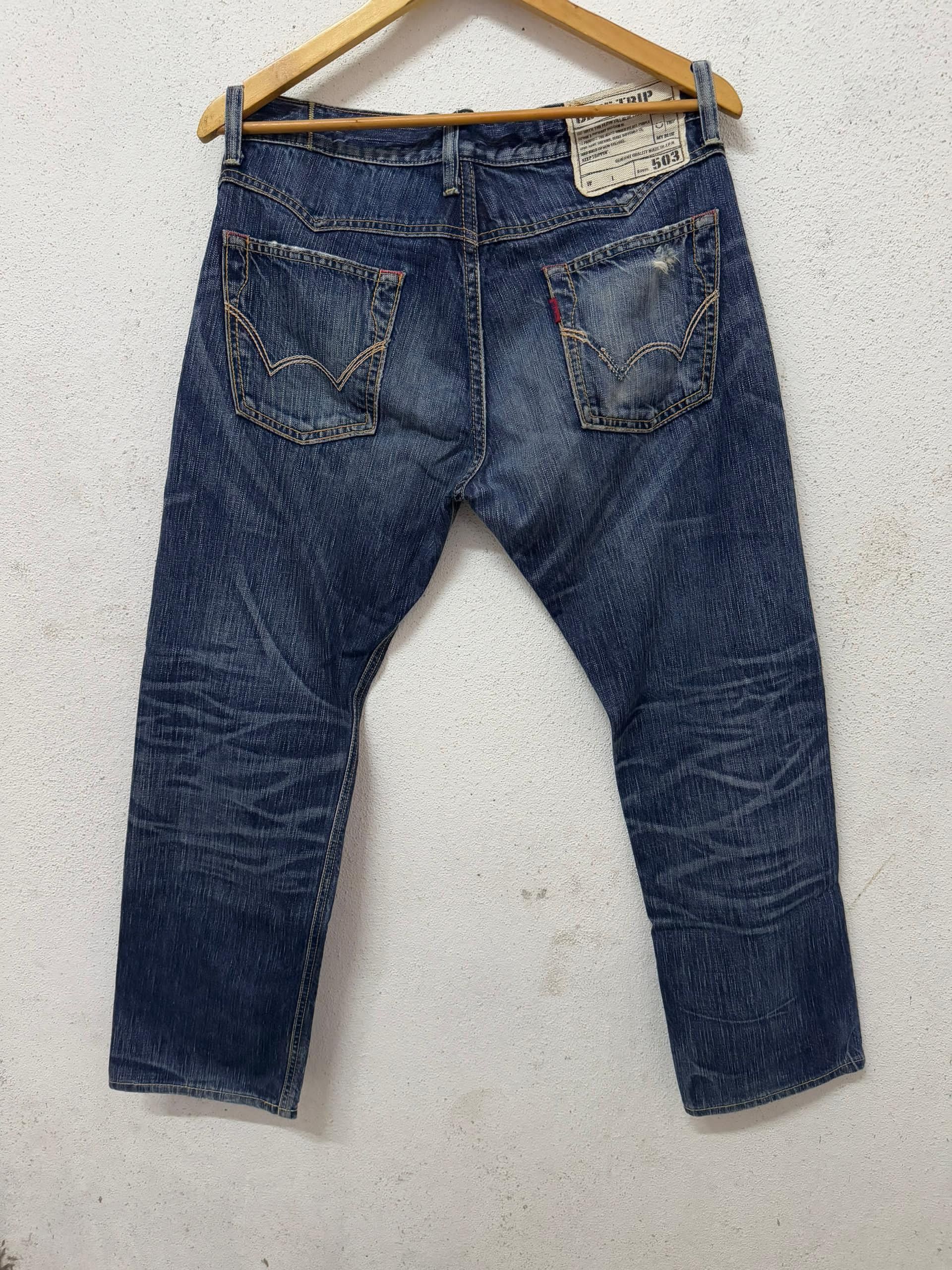 Edwin × Japanese Brand × Vintage 🔥Edwin blue trip rare jeans Size US 32 / EU 48 - 7 Thumbnail