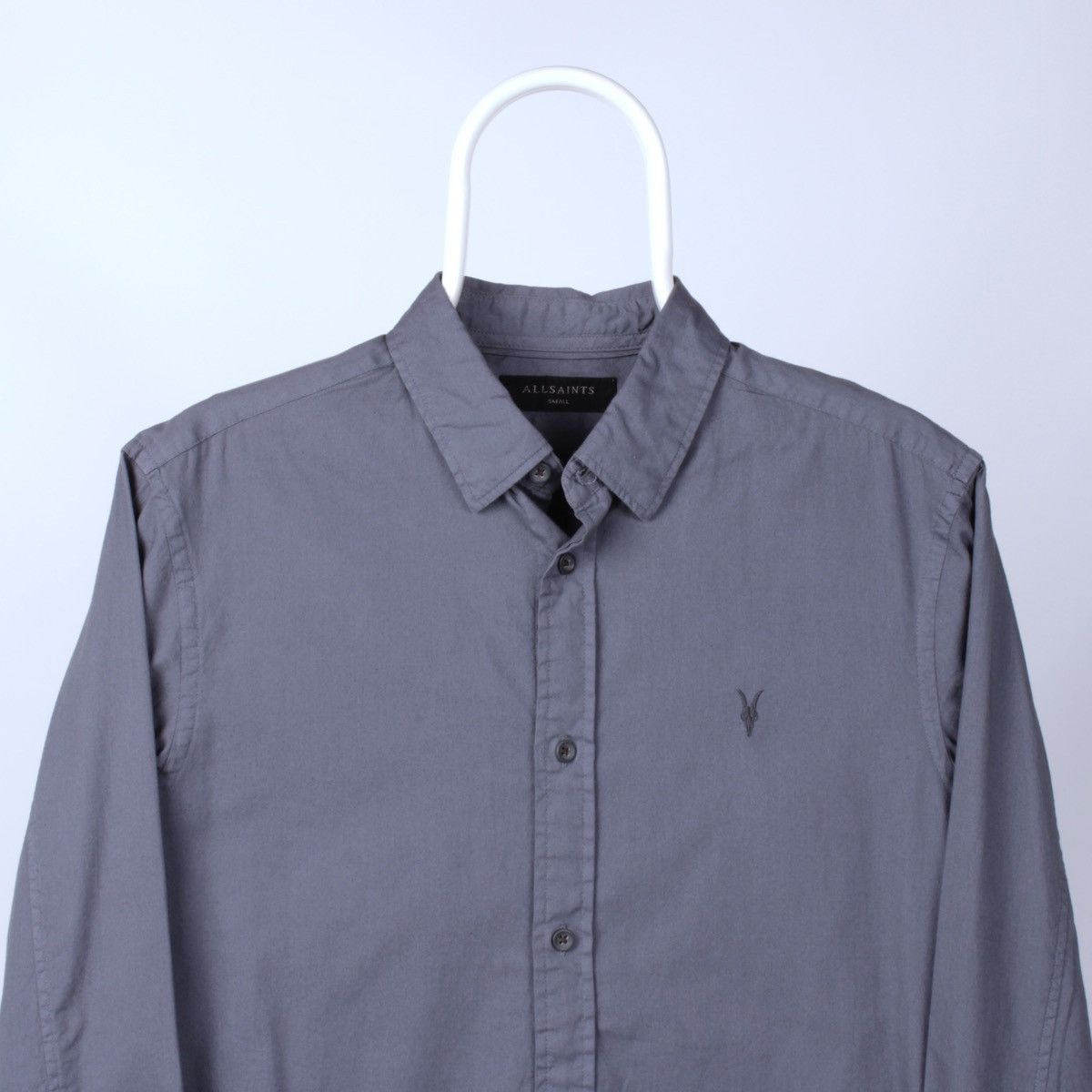Allsaints ALLSAINTS Redondo Gray Long Sleeve Button Down Shirt Size US S / EU 44-46 / 1 - 2 Thumbnail