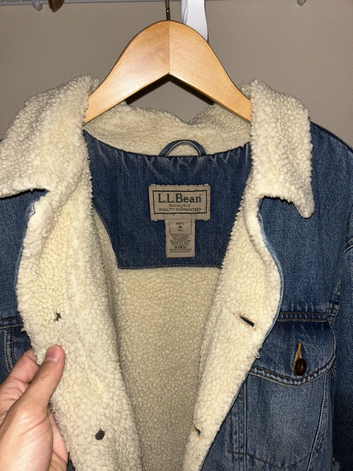 L.L. Bean Vintage ll bean denim sherpa trucker jacket medium Size US M / EU 48-50 / 2 - 2 Thumbnail