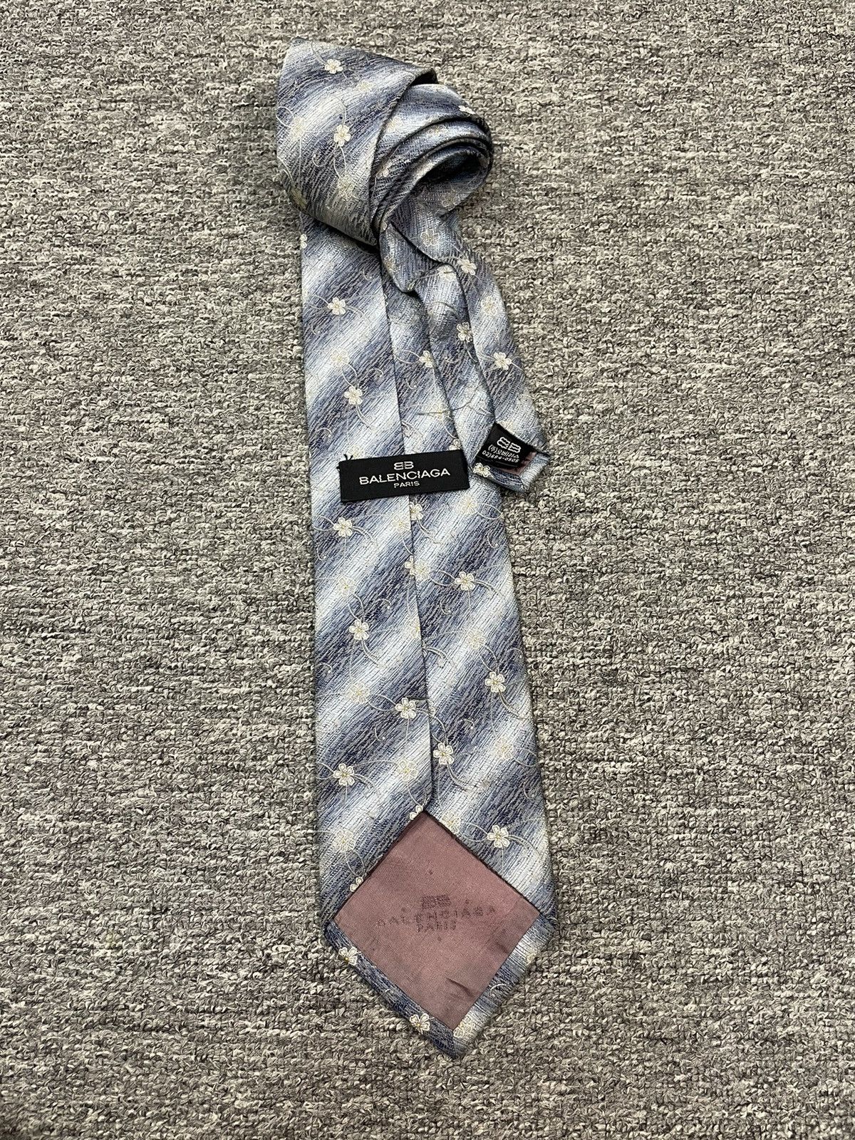 Balenciaga Vintage Balenciaga Silk Ties Floral Pattern Size ONE SIZE - 4 Thumbnail