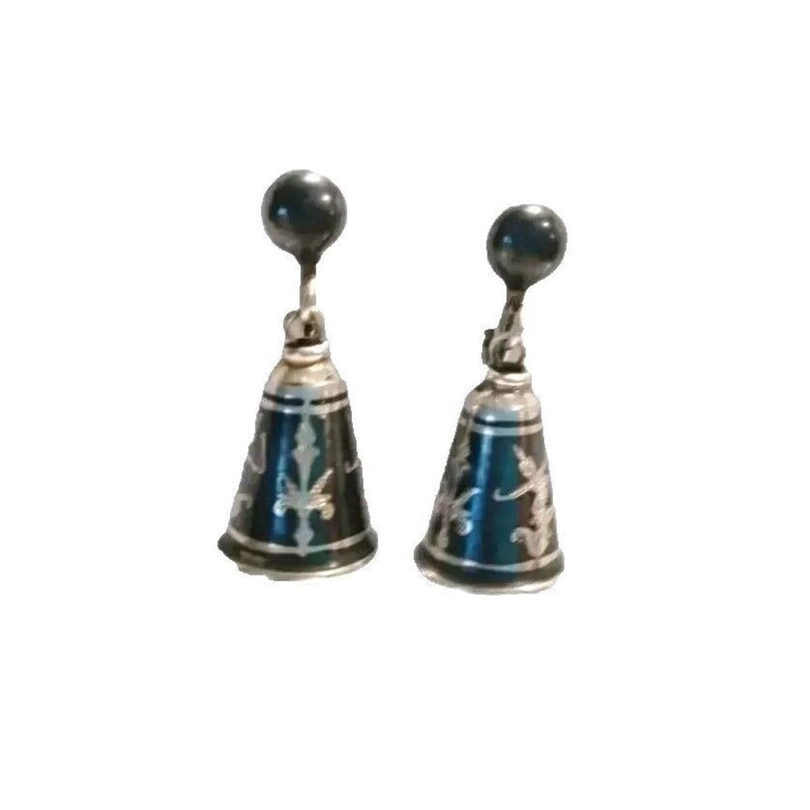 The Unbranded Brand 925 Sterling Silver Vintage Siam Bell Screw Back Earrings Size ONE SIZE - 8 Thumbnail