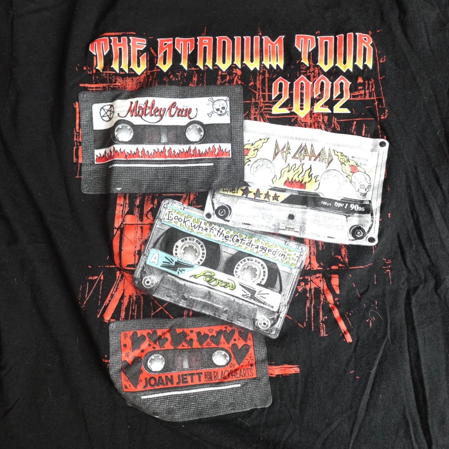 Vintage VINTAGE Motley Crue Shirt Large Black Stadium Tour Def Leppard Poison Joan Jett 2022 Mens L Cotton Double-Sided Size US L / EU 52-54 / 3 - 2 Thumbnail