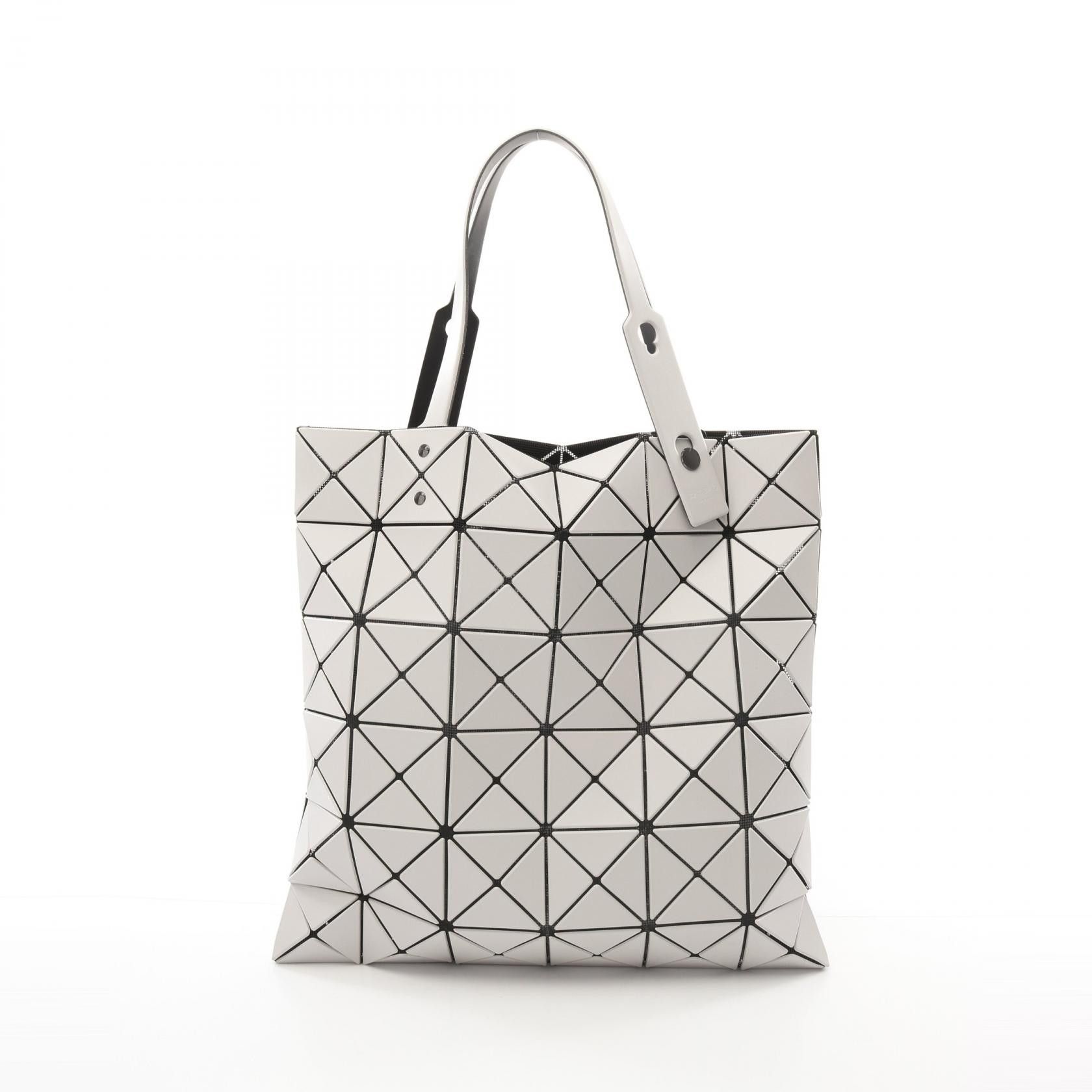 Issey Miyake Bao Bao Issey Miyake Lucent Pvc Coated Canvas Tote Bag Plastic Tote Bag Bb21-Ag683 in White