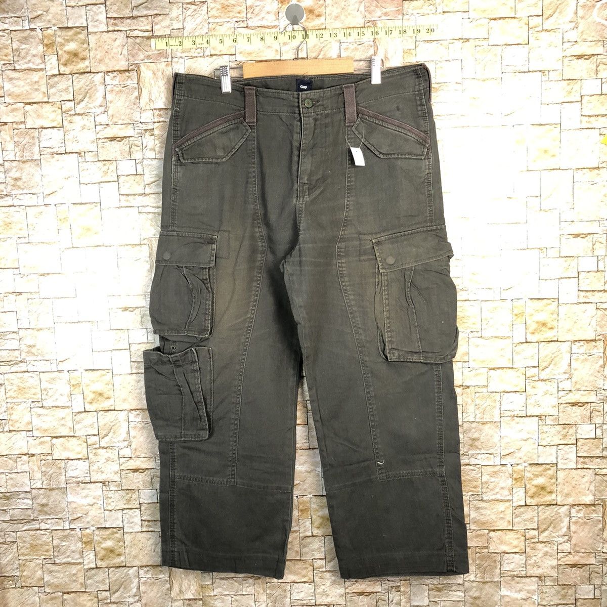 Japanese Brand Gap Black faded Cargo utility Multipocket Pants #A737 Size US 36 / EU 52 - 1 Thumbnail