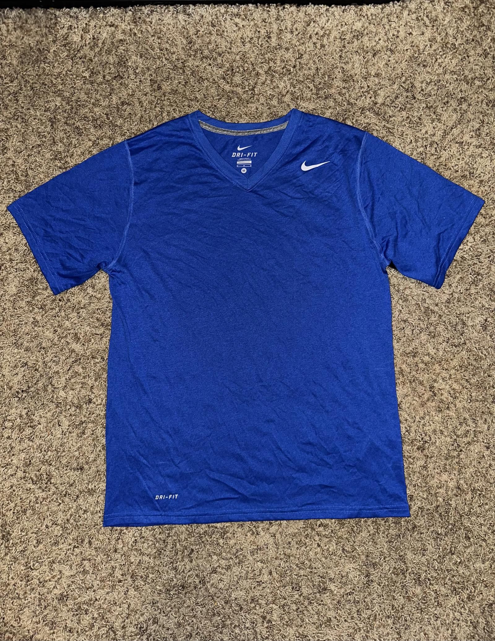 Nike Nike Mens Legend Dri-Fit Athletic Gym Workout Blue V-Neck T-Shirt Size US M / EU 48-50 / 2 - 1 Thumbnail