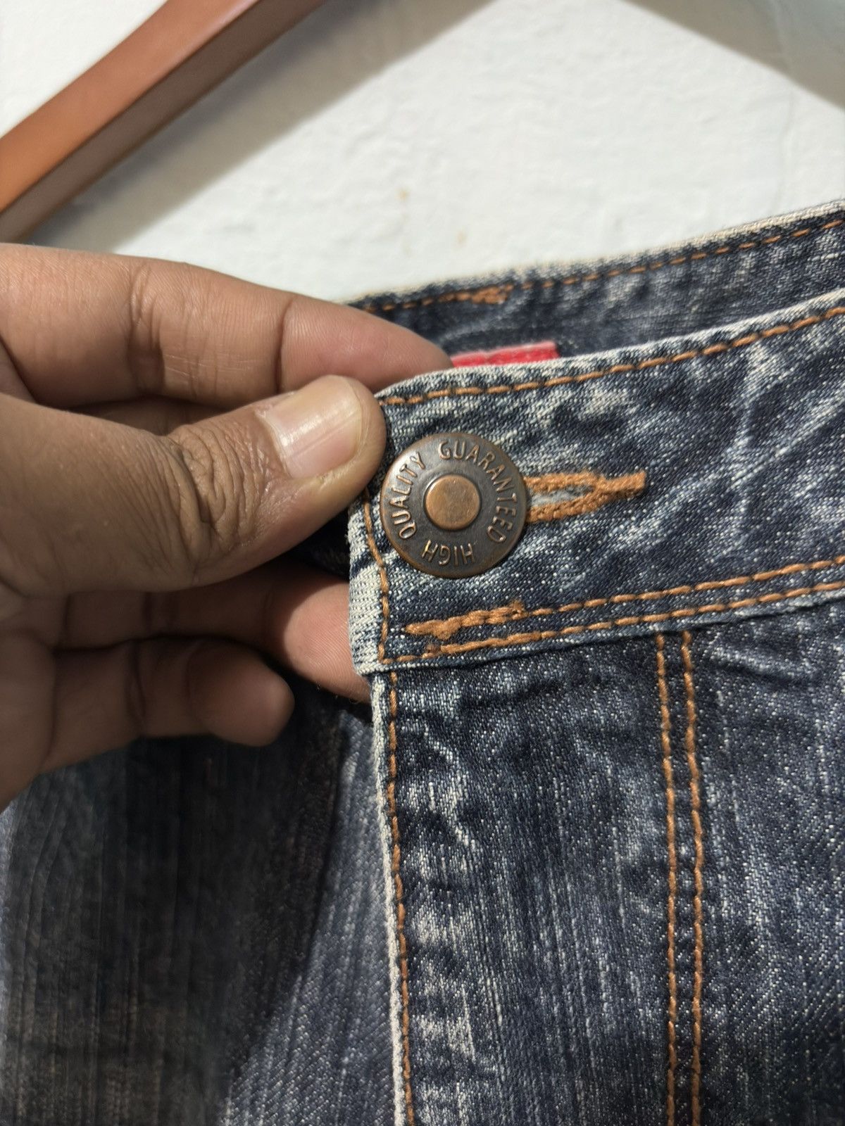 Japanese Brand High Quality Guarented Distressed Denim Size US 30 / EU 46 - 11 Thumbnail