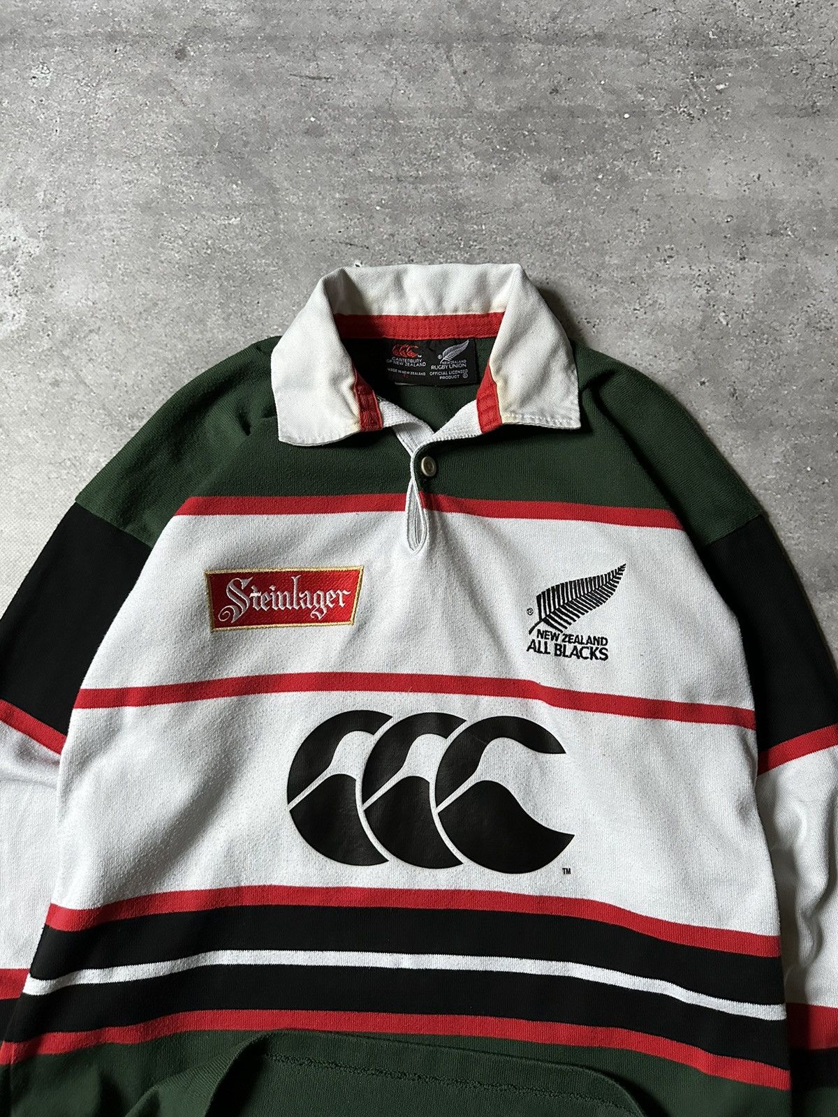 Canterbury of New Zealand × Vintage Vintage 00s Canterbury All Blacks Steinlager Rugby Jersey Size US S / EU 44-46 / 1 - 3 Thumbnail