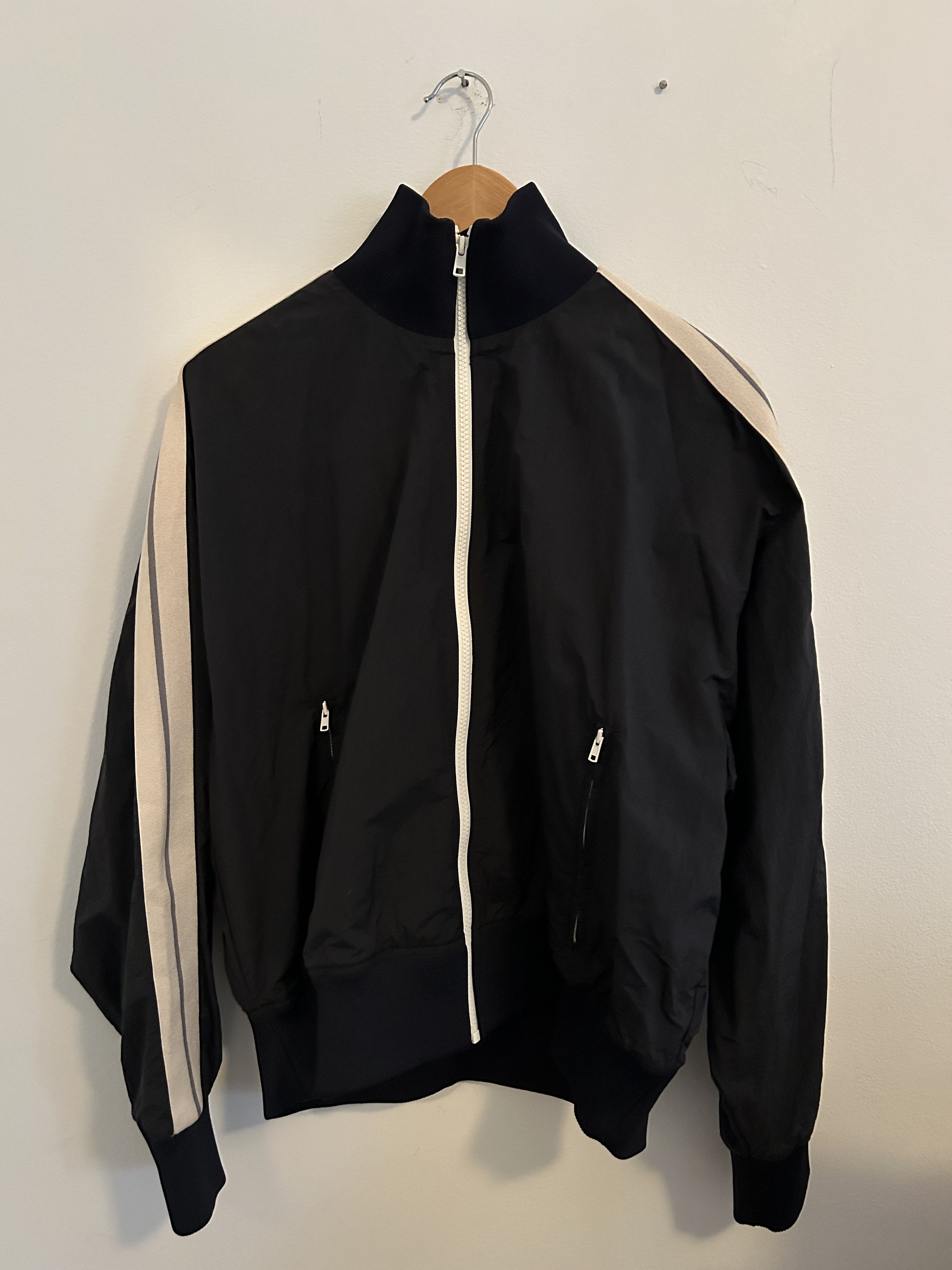 Palm Angels Palm Angels Curved Logo Wr Nylon Track Jacket Navy Blue Size US M / EU 48-50 / 2 - 2 Thumbnail