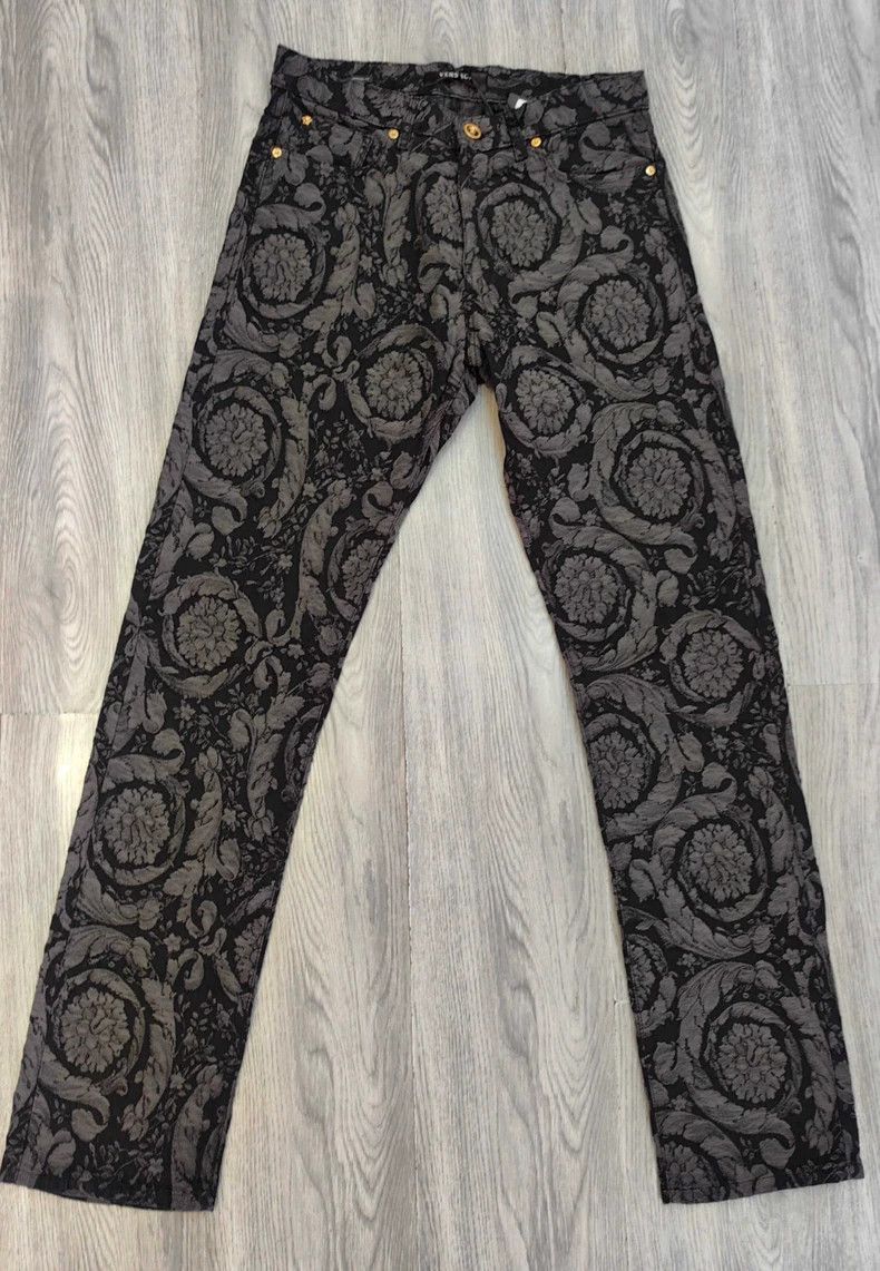 Versace Versace Baroque jacquard jeans Size US 31 - 1 Thumbnail