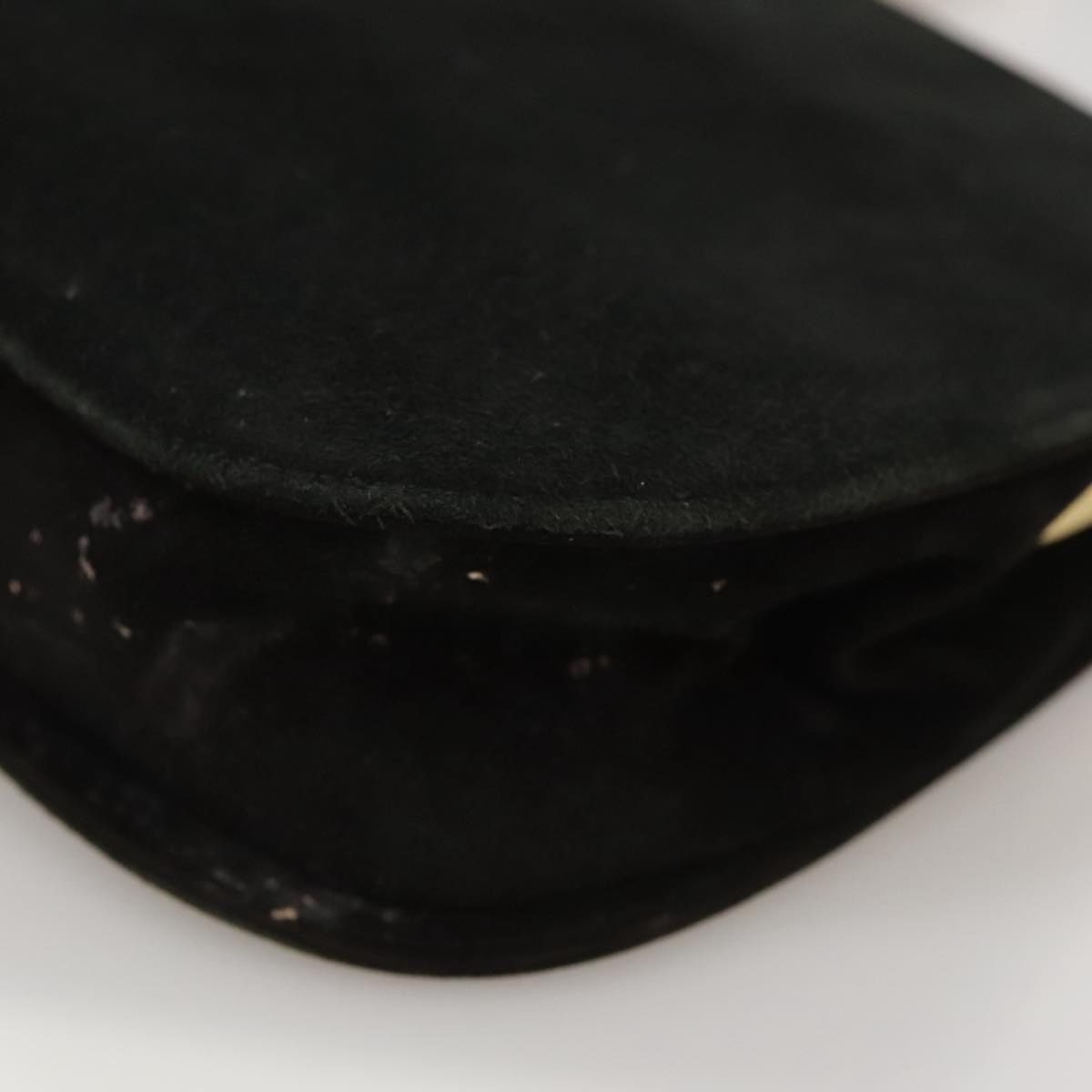 Salvatore Ferragamo Salvatore Ferragamo Gancini Hand Bag Suede Black Gold Size ONE SIZE - 15 Thumbnail