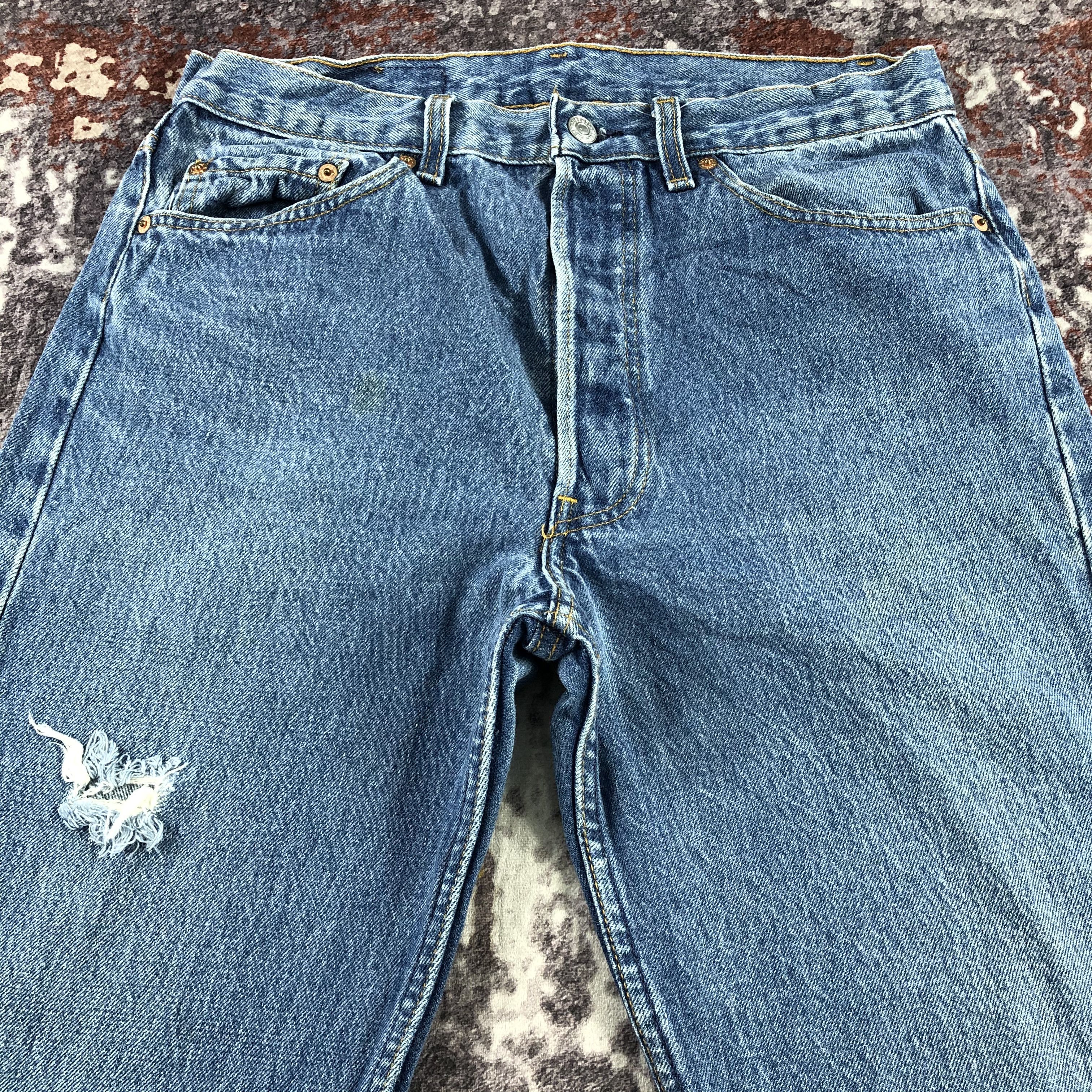 Levi's Vintage 90s Stone Wash Levis 501 Jeans-JM3168 Size US 31 - 3 Thumbnail