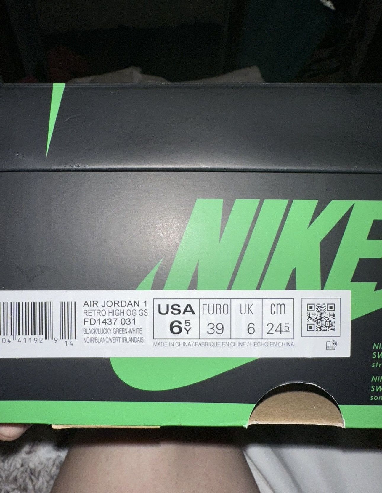 Nike Air Jordan 1 Retro high Pine Green Size US 6.5 / IT 36.5 - 4 Thumbnail
