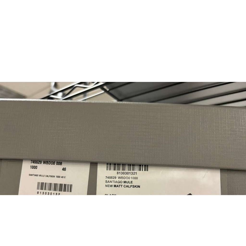 Balenciaga o1rshd1 New Matt Calfskin Santiago Mule Sandal in Black Size US 13 / EU 46 - 19 Thumbnail
