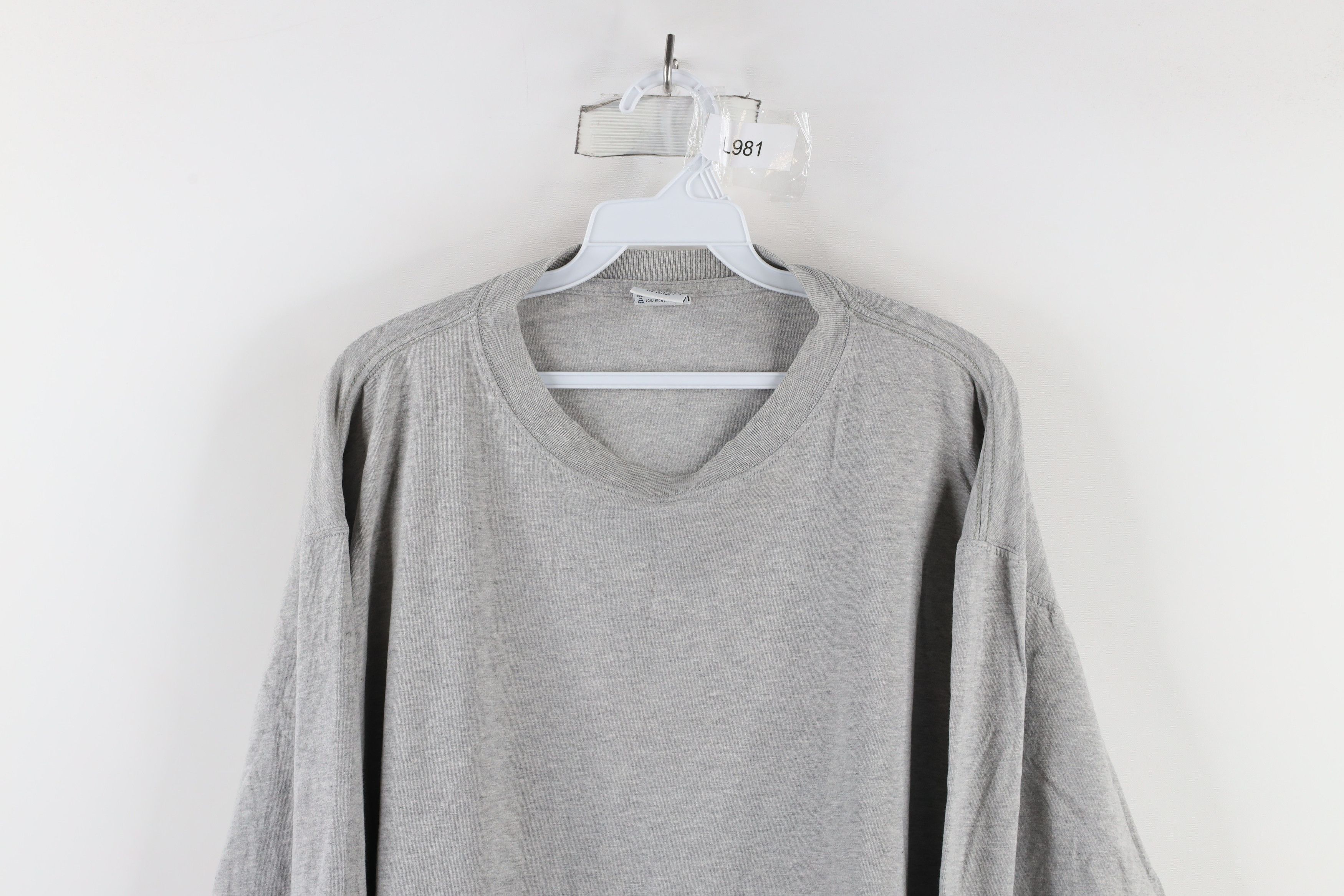 Vintage Vintage 90s Streetwear Long Sleeve T-Shirt Gray Cotton Size US L / EU 52-54 / 3 - 2 Thumbnail