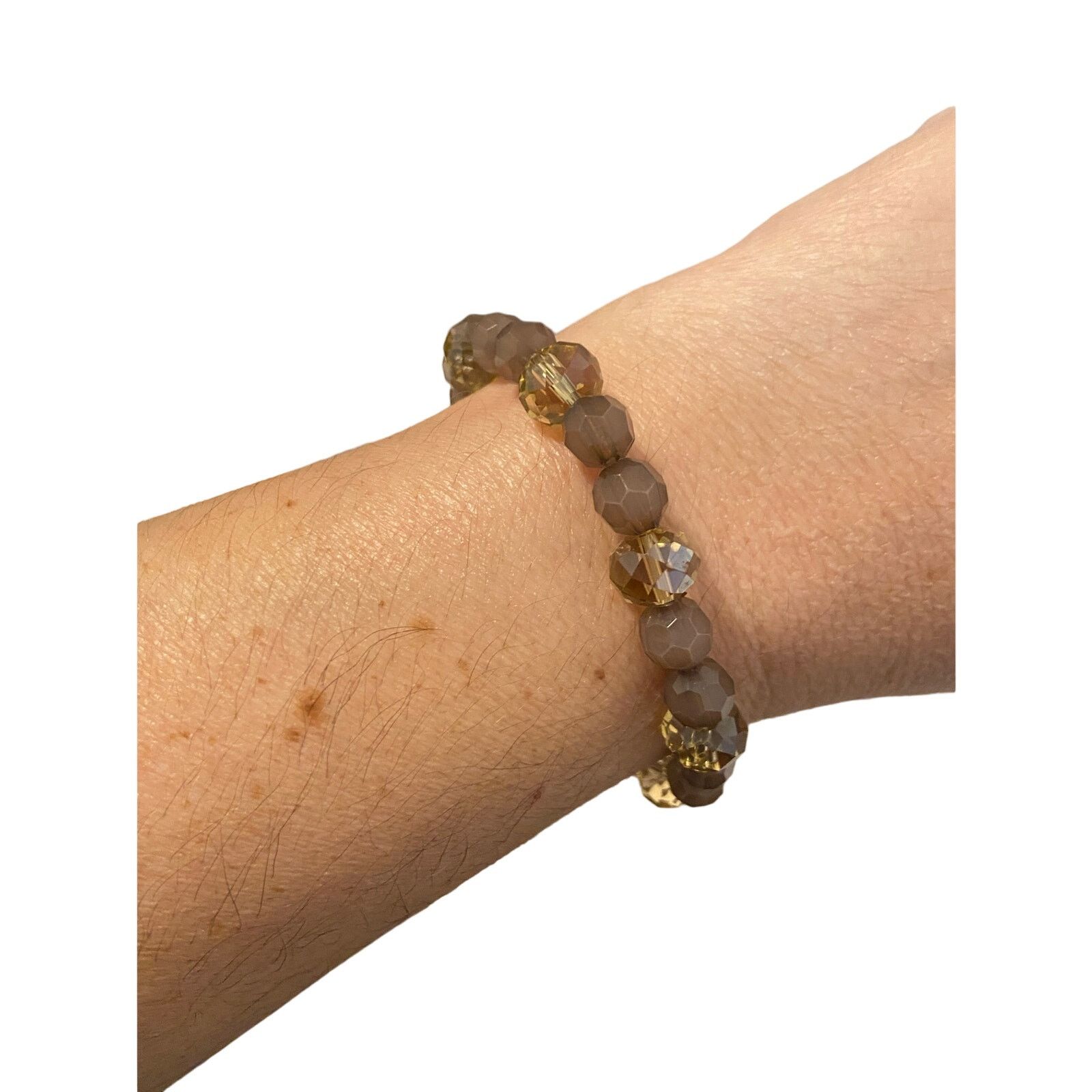 Handmade Handmade gray glass bead bracelet Size ONE SIZE - 1 Thumbnail