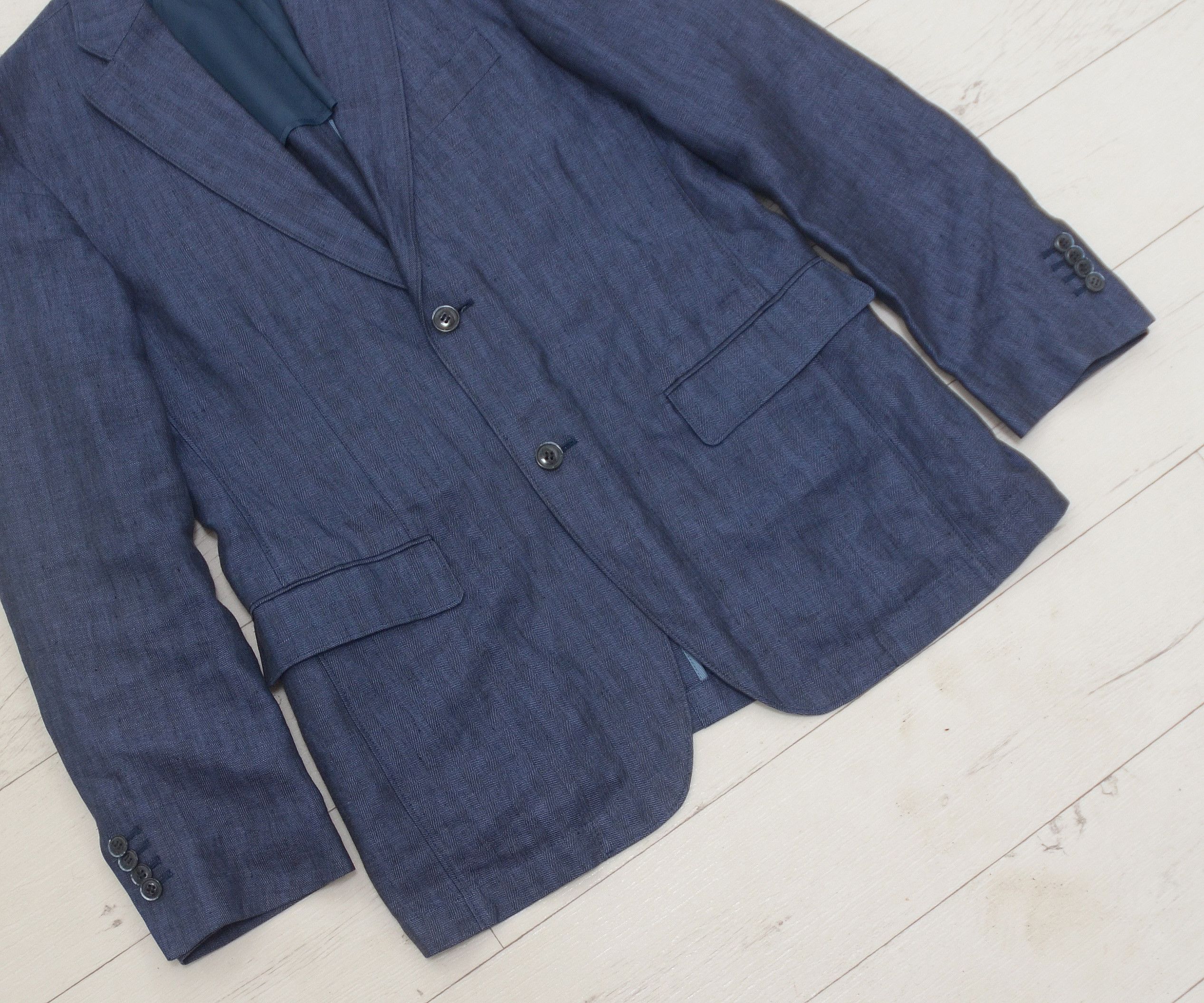 Mossimo Massimo Lonigro Napoli 100% Puro Lino Sport Coat Blazer Size 48R - 4 Thumbnail