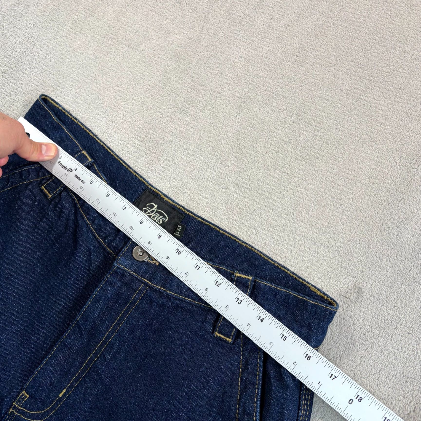 Deus Ex Machina Deus Ex Machina Jeans Blue 32x30.5 Relaxed Baggy Straight Logo Pocket Zip Button Denim Shirt? Size US 32 / EU 48 - 6 Thumbnail