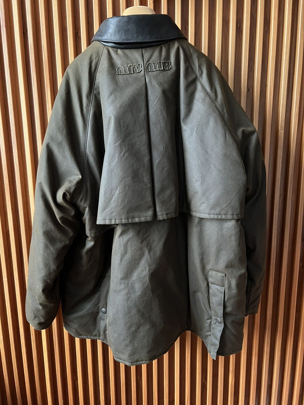 Miu Miu 🔥$4.6K VALUE🔥RUNWAY waxed denim blouson jacket Size US M / EU 48-50 / 2 - 5 Thumbnail
