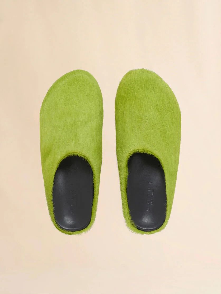 Marni o1w1db10426 Long-Haired Calfskin in Green Size US 12 / EU 45 - 3 Thumbnail