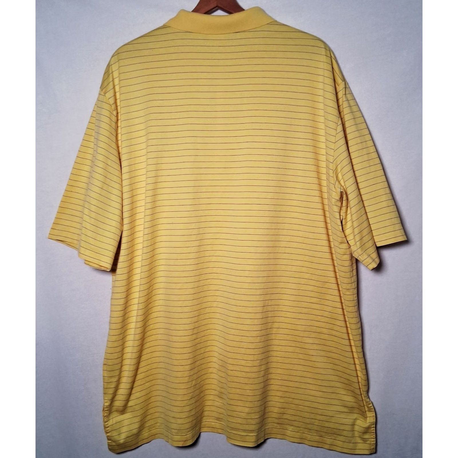 Vintage Polo Golf Shirt Men XXL Yellow Blue Striped Pony Logo Golfing README Size US XXL / EU 58 / 5 - 2 Thumbnail