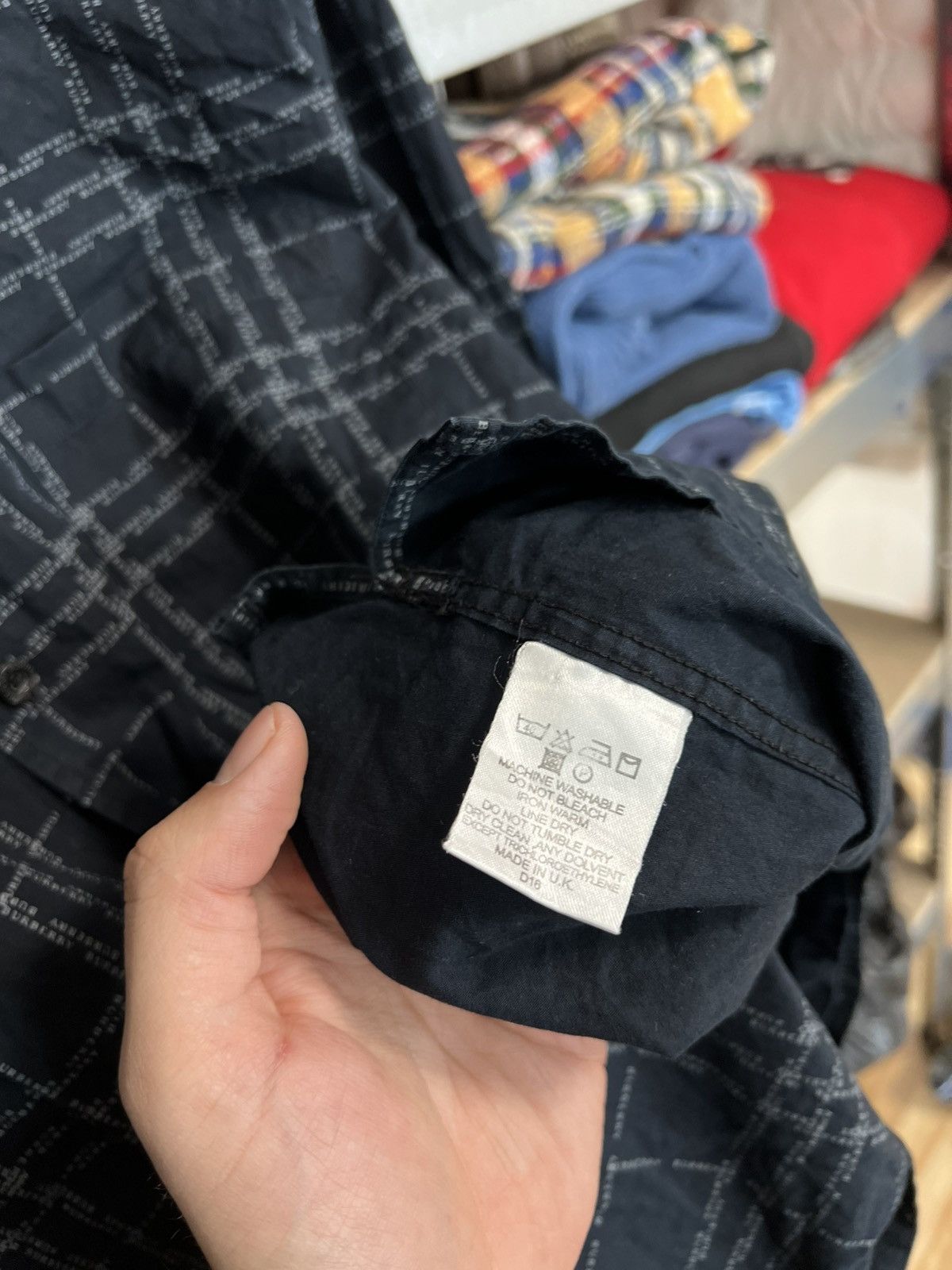 Burberry × Vintage Burberry Long Sleeve Shirt Button Up Plaid Monogram Print L Size US L / EU 52-54 / 3 - 6 Thumbnail