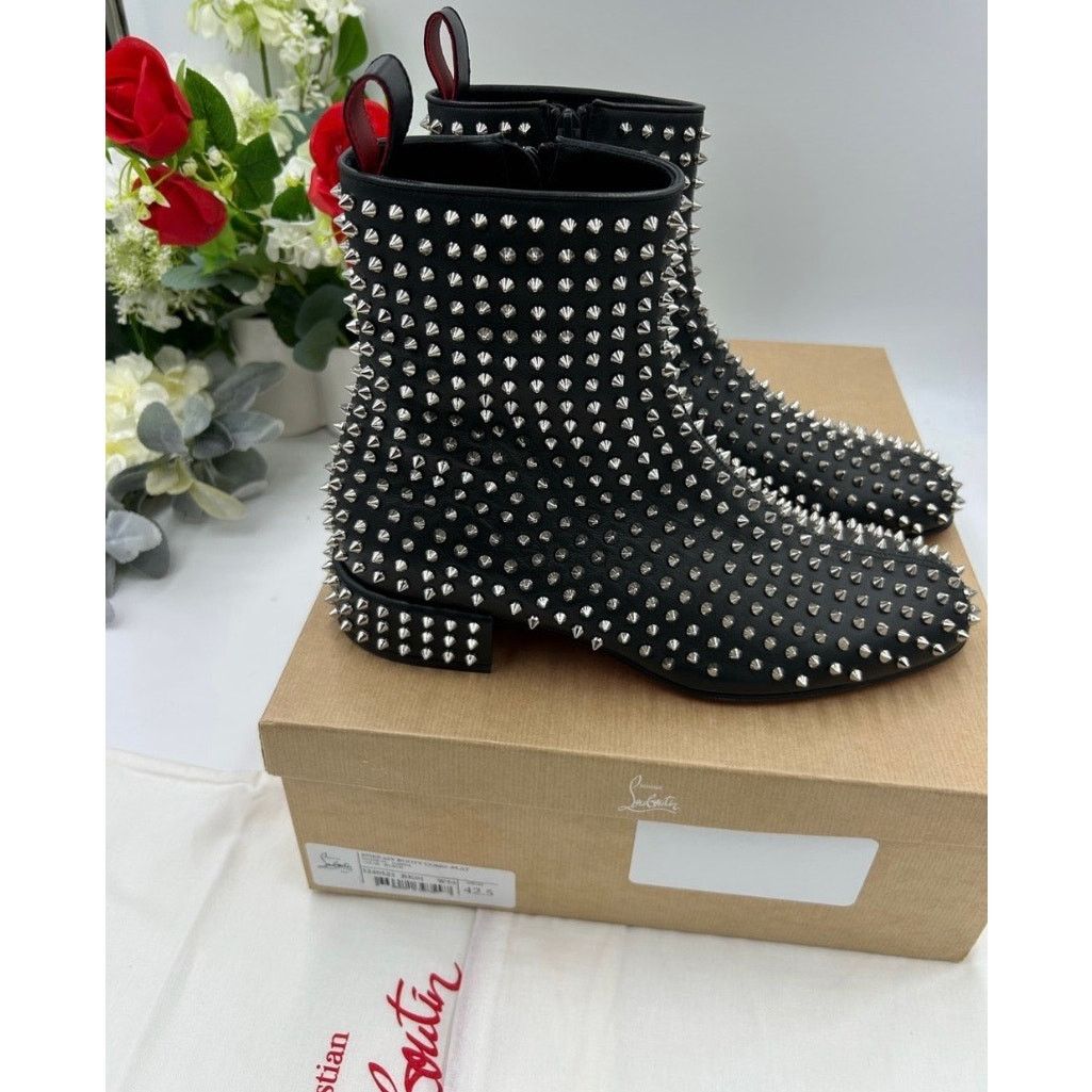Christian Louboutin Christian Louboutin SPIKEASY leather ankle boots size 42.5 Size US 9.5 / EU 42-43 - 11 Thumbnail