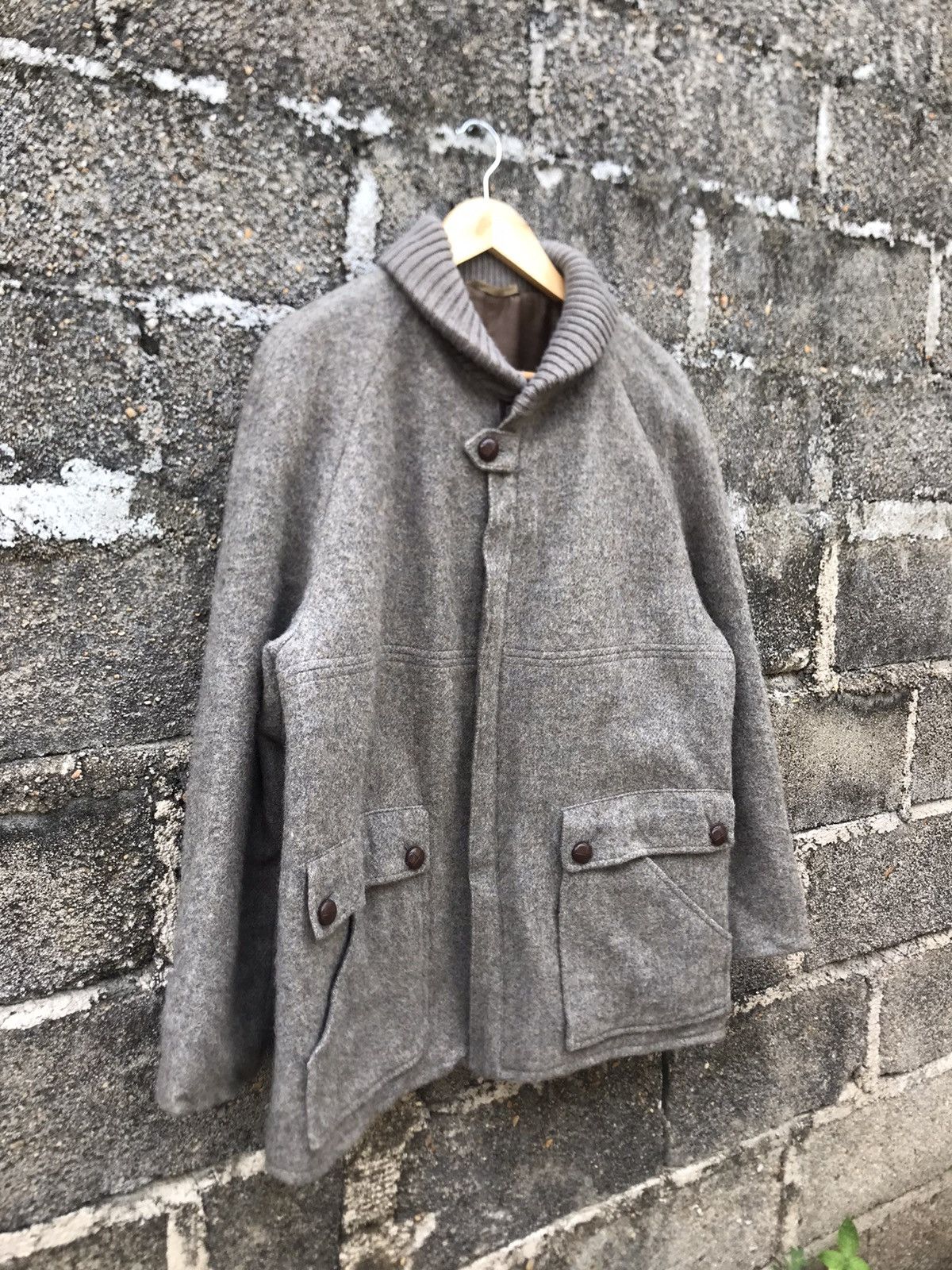 Vintage ⚡️Vintage Fashion Of Western Germany Wool Charcoal Jacket Size US M / EU 48-50 / 2 - 2 Thumbnail