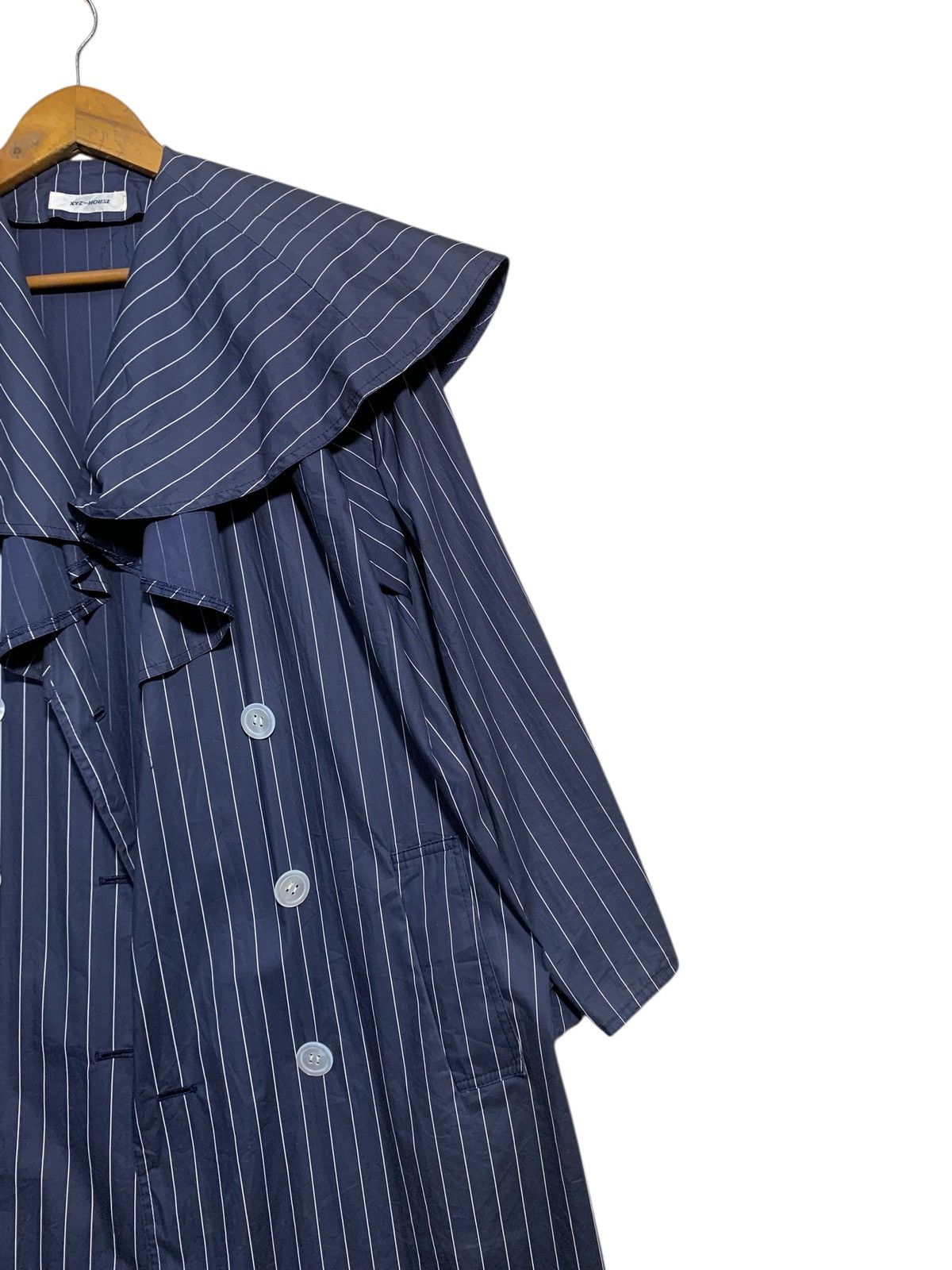 Yohji Yamamoto 🔥XYZ YOHJI YAMAMOTO STRIPES DOWN TRENCOATS Size M / US 6-8 / IT 42-44 - 4 Thumbnail