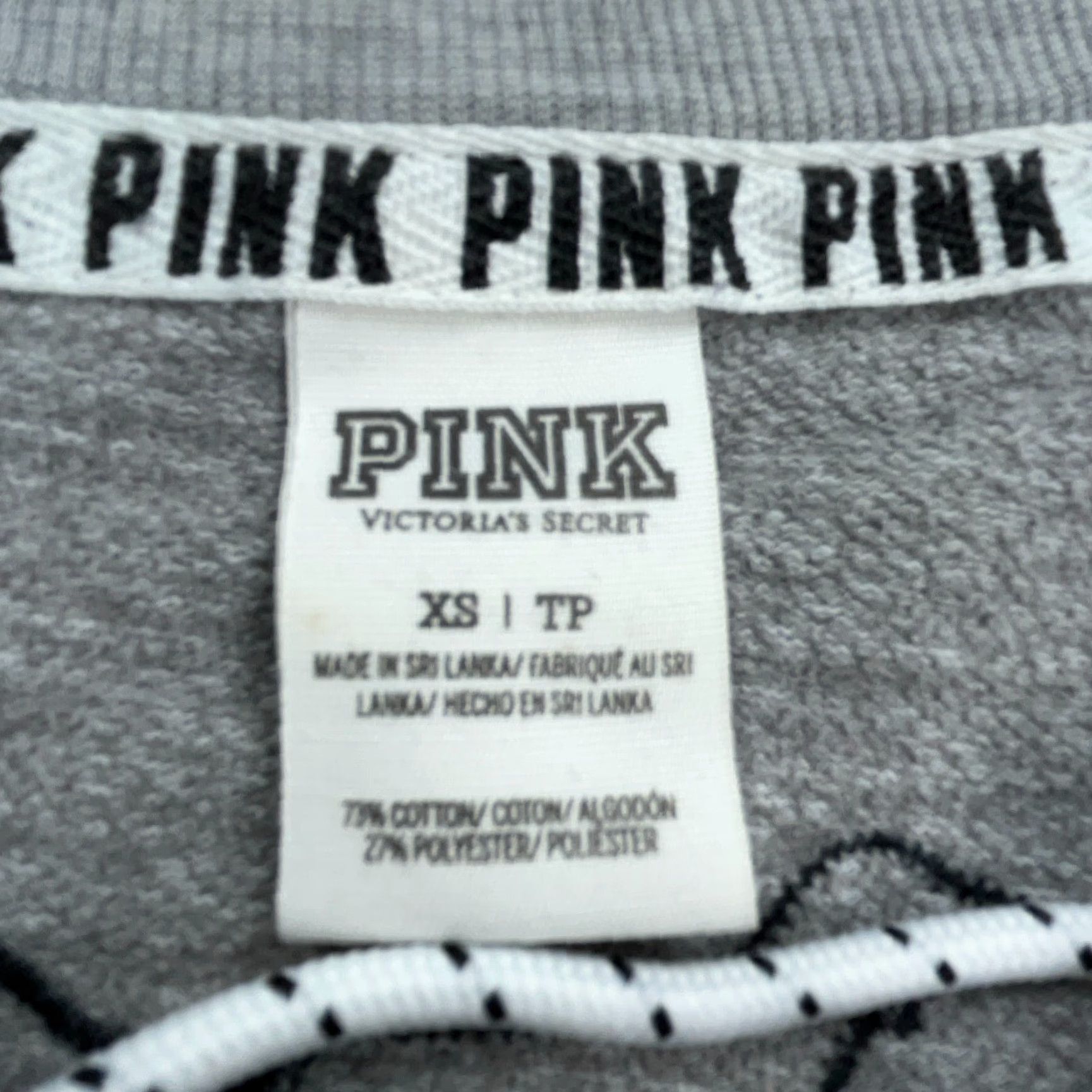 Victoria's Secret Victoria's Secret Pink Sweatshirt Women XS Purple Gray Laced Neck Sweater Size XS / US 0-2 / IT 36-38 - 6 Thumbnail