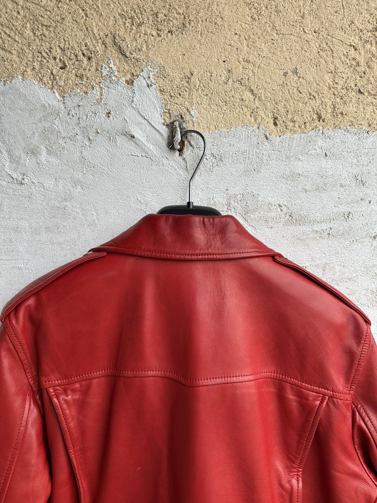 Saint Laurent Paris [50] SS14 Red L01 Lambskin leather jacket Size US M / EU 48-50 / 2 - 12 Thumbnail