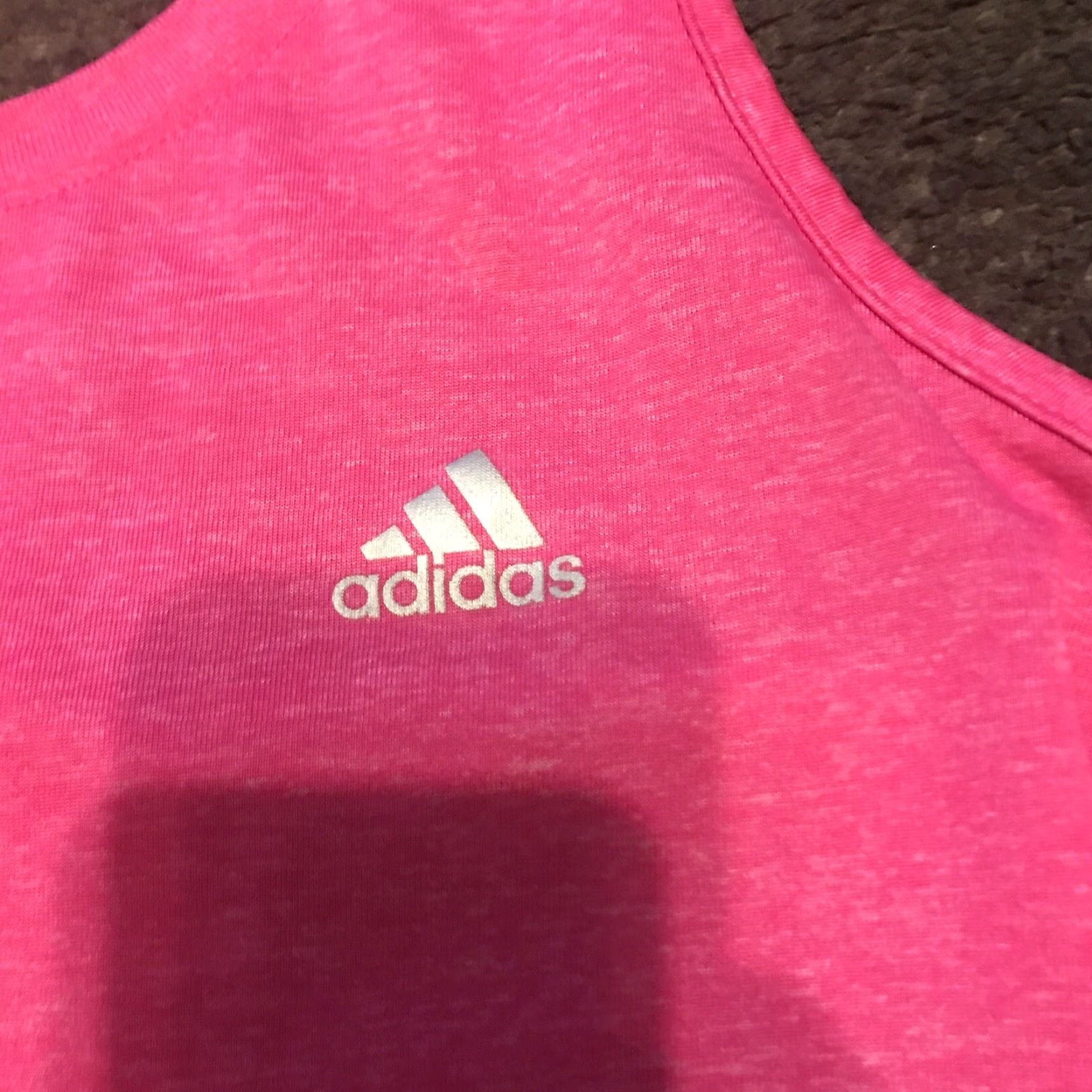 Adidas adidas Climalite Tank Women’s Racerback Pink Medium Athletic Sleeveless Yoga Gym Running Beach Football Cheerleading CrossFit Size M / US 6-8 / IT 42-44 - 3 Thumbnail