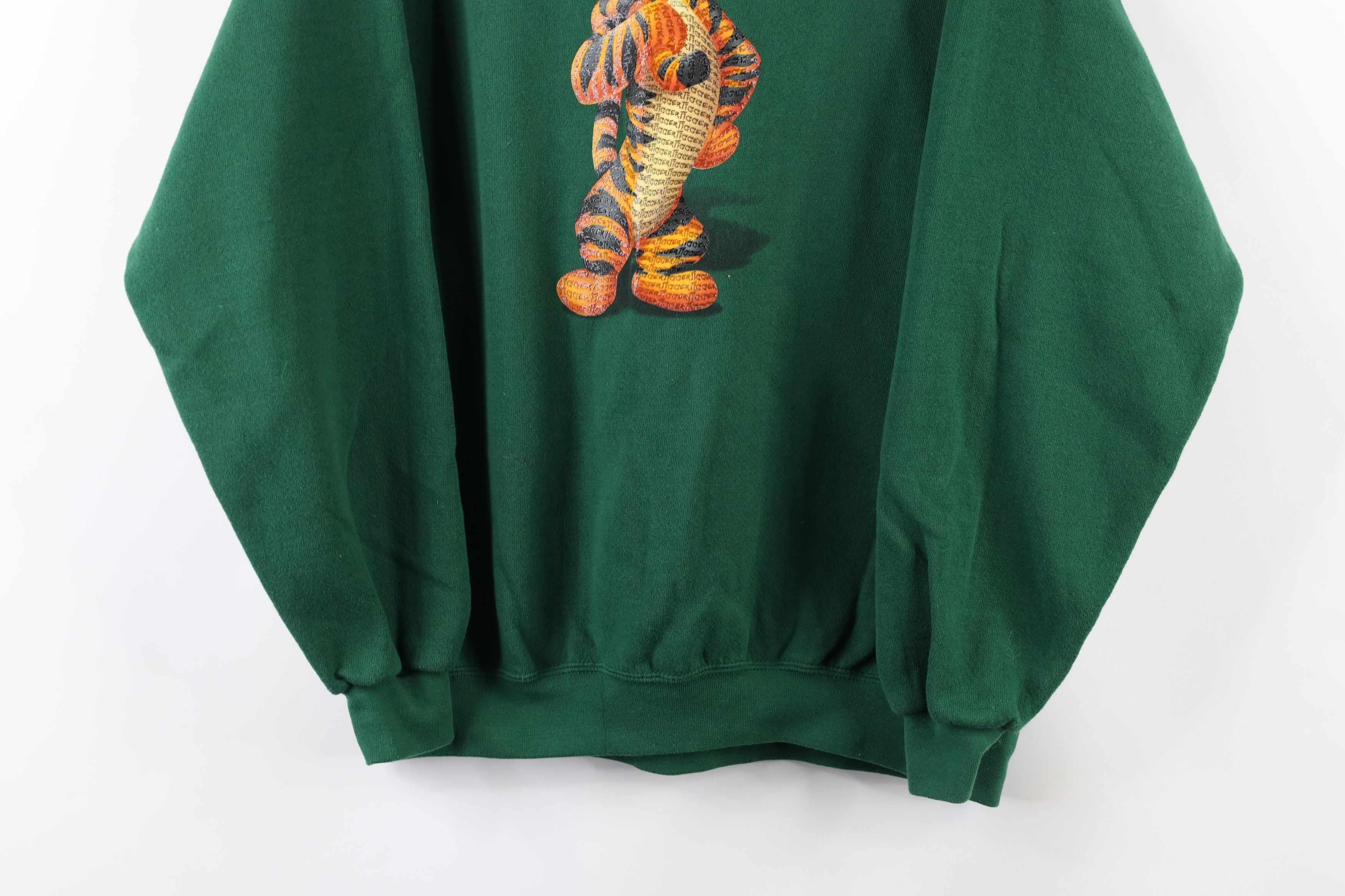 Disney × Vintage Vintage 90s Disney Winnie the Pooh Tigger Sweatshirt Green Size US M / EU 48-50 / 2 - 3 Thumbnail