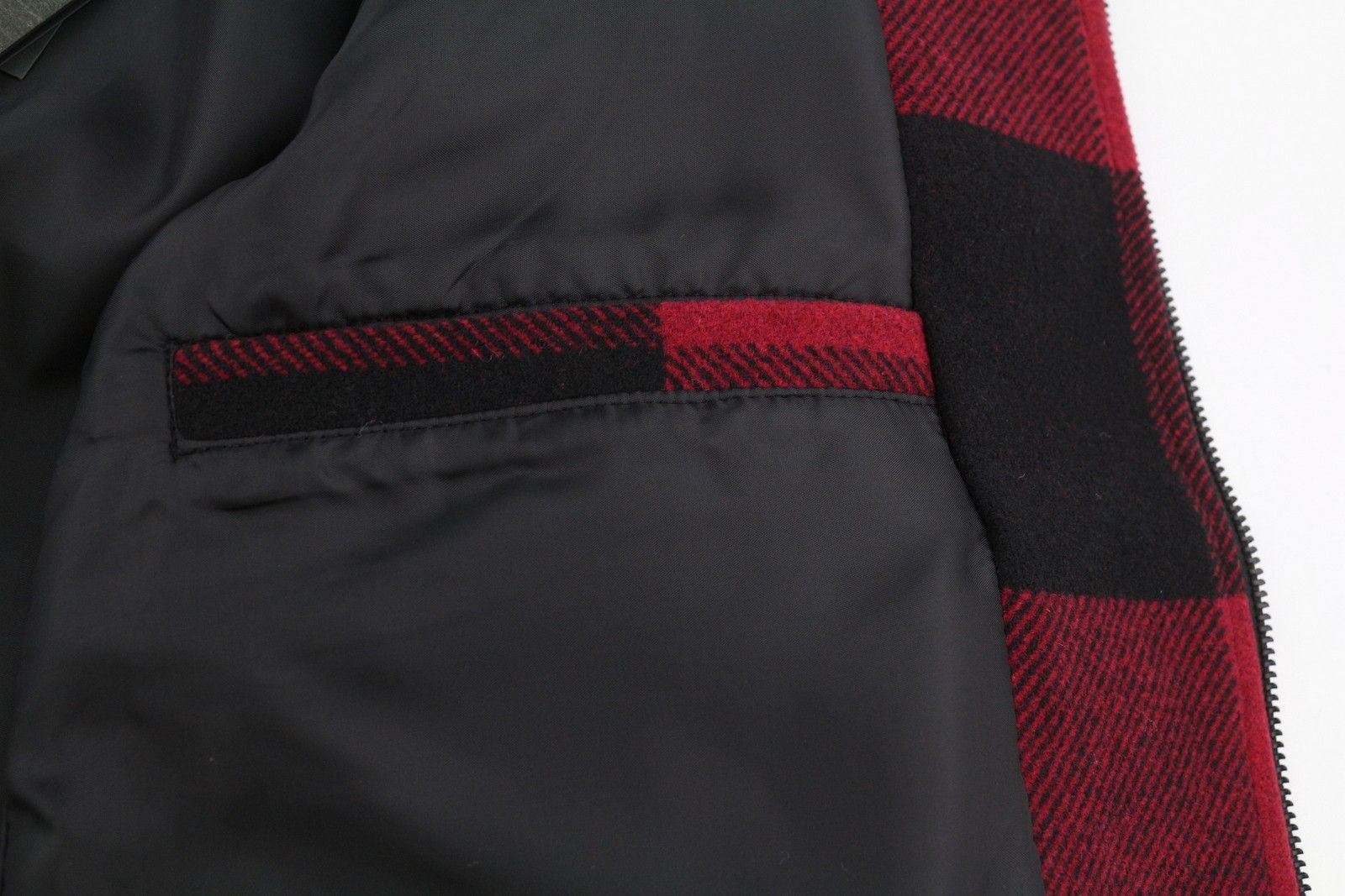 Other RON CHECK S Red Wool Blend Plaid Sherpa Neck 88043 Size US S / EU 44-46 / 1 - 8 Thumbnail