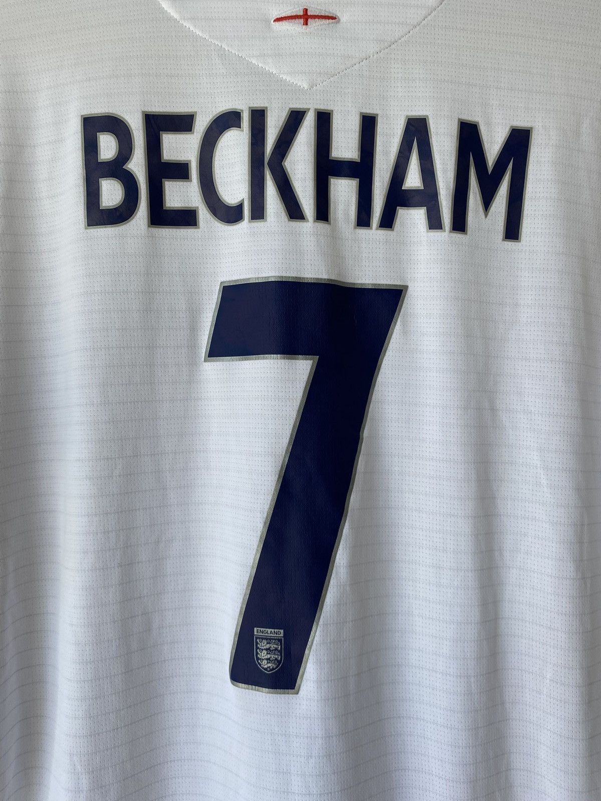Umbro Vintage England Beckham #7 Umbro Jersey 2005-07 White Home Size US XL / EU 56 / 4 - 4 Thumbnail