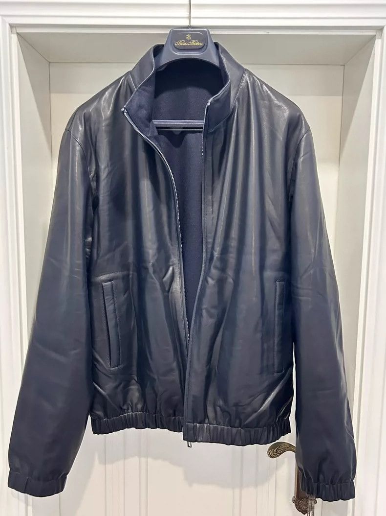 Loro Piana LORO PIANA Dermatic goat hair two-sided leather jacket lea Size US XXL / EU 58 / 5 - 1 Thumbnail