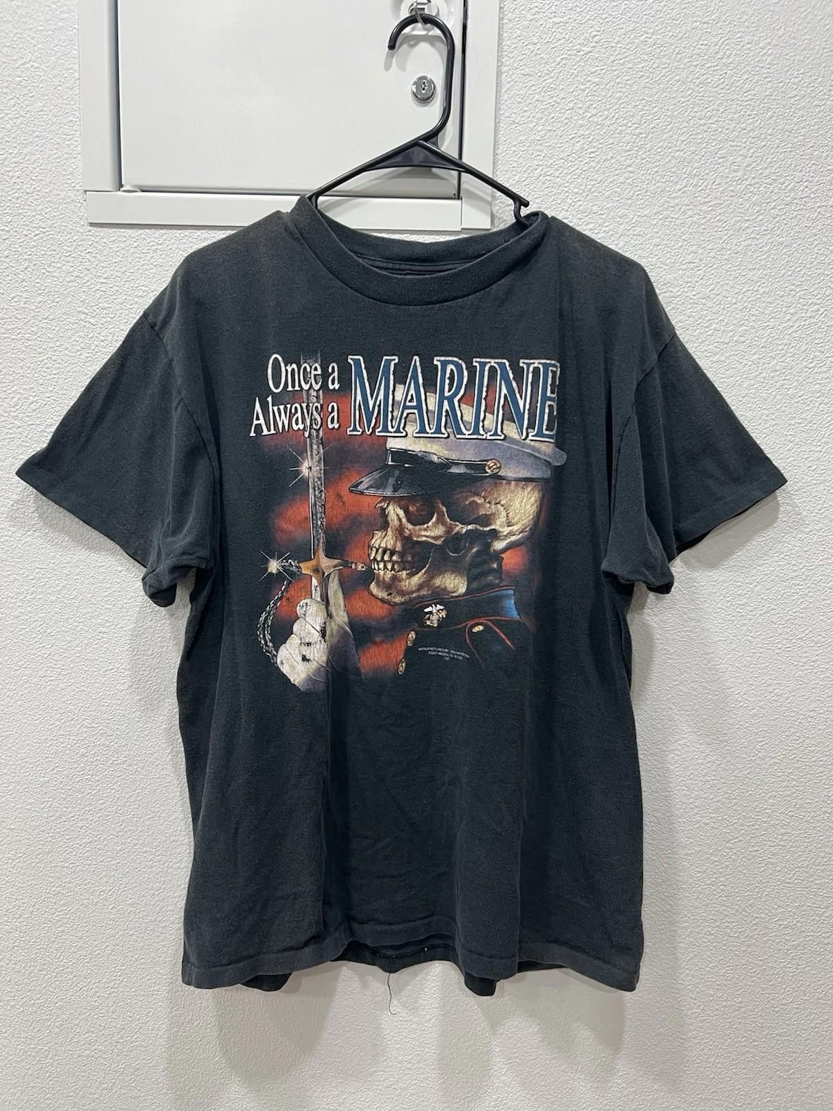 Designer VTG 1992 Once A Marine Always A Marine 3D Emblem Size US XL / EU 56 / 4 - 1 Thumbnail